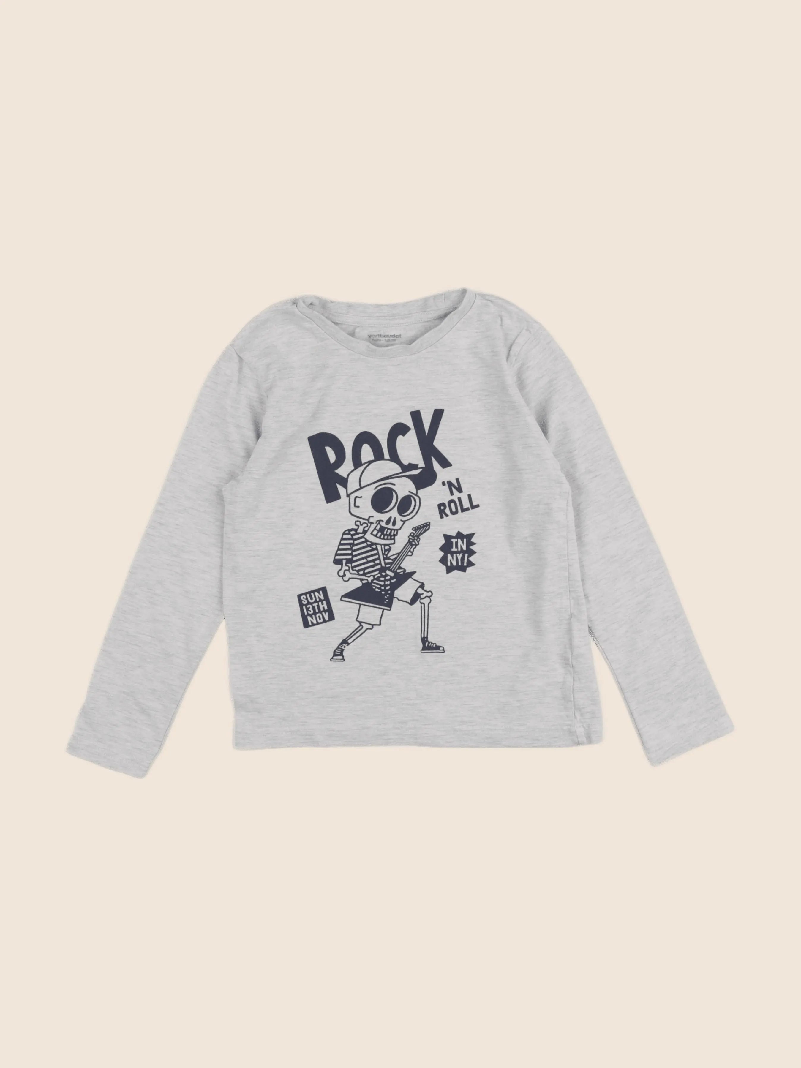 Vertbaudet - tee-shirt gris - 8 ans