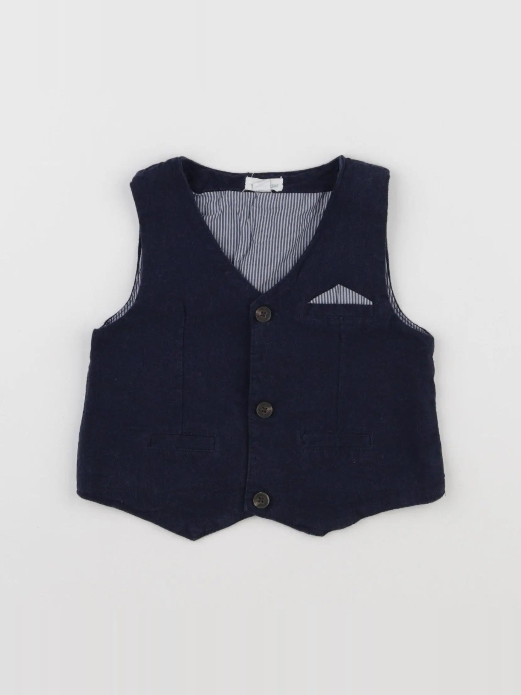 Vertbaudet - gilet bleu - 18 mois
