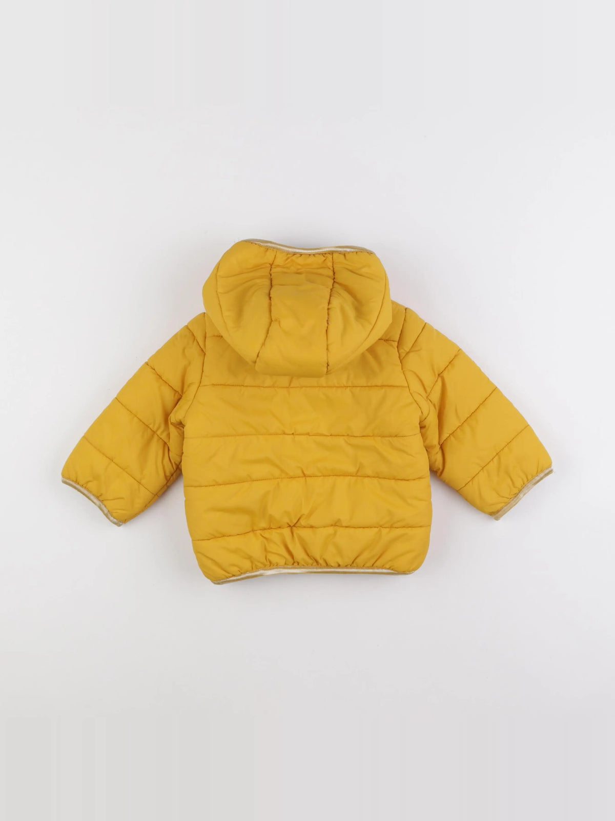 Vertbaudet - doudoune réversible jaune - 9/12 mois