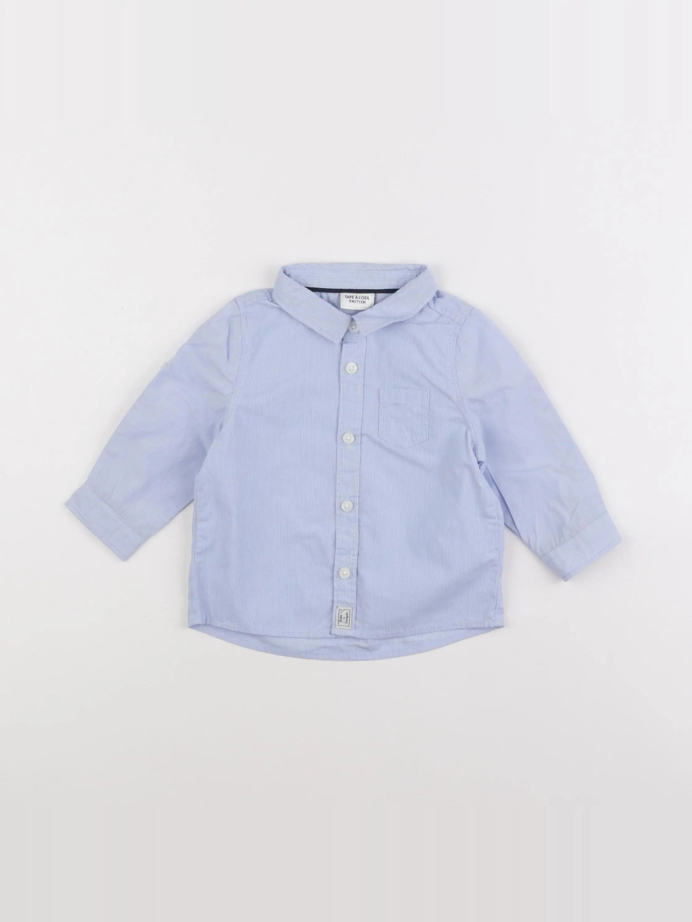 Tape à l'oeil - chemise bleu - 9 mois