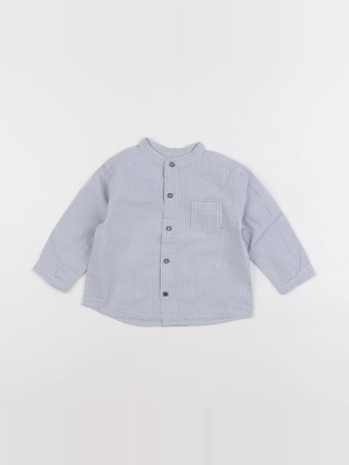 Boutchou - chemise bleu - 9 mois