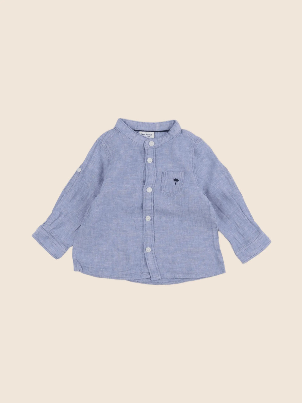 Tape à l'oeil - chemise bleu - 9 mois
