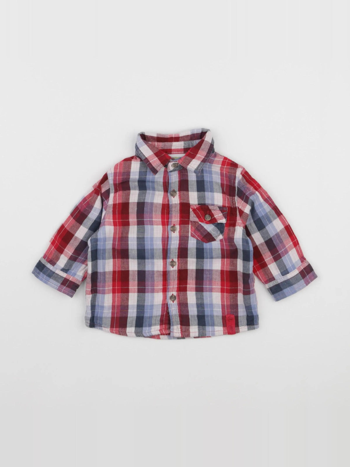Vertbaudet - chemise multicolore - 9 mois