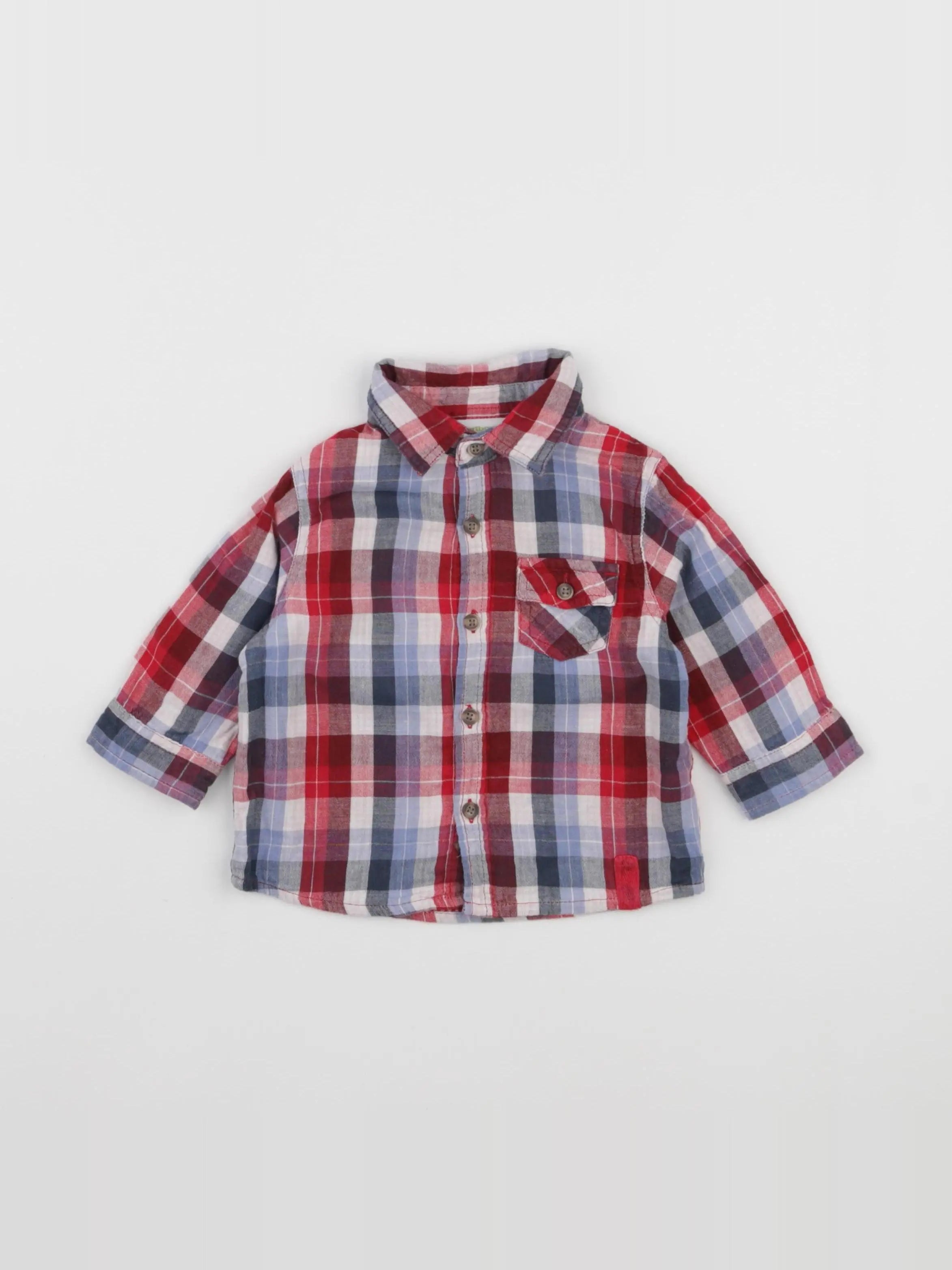 Vertbaudet - chemise multicolore - 9 mois