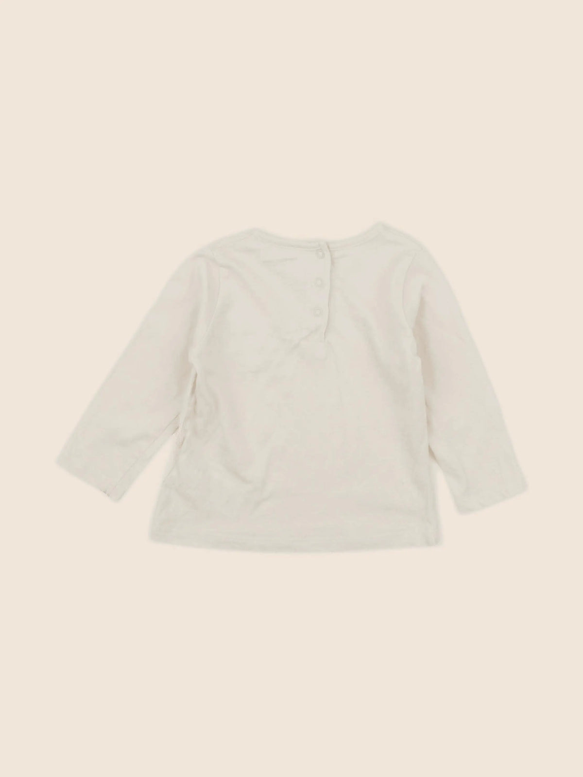 Vertbaudet - tee-shirt beige - 12 mois