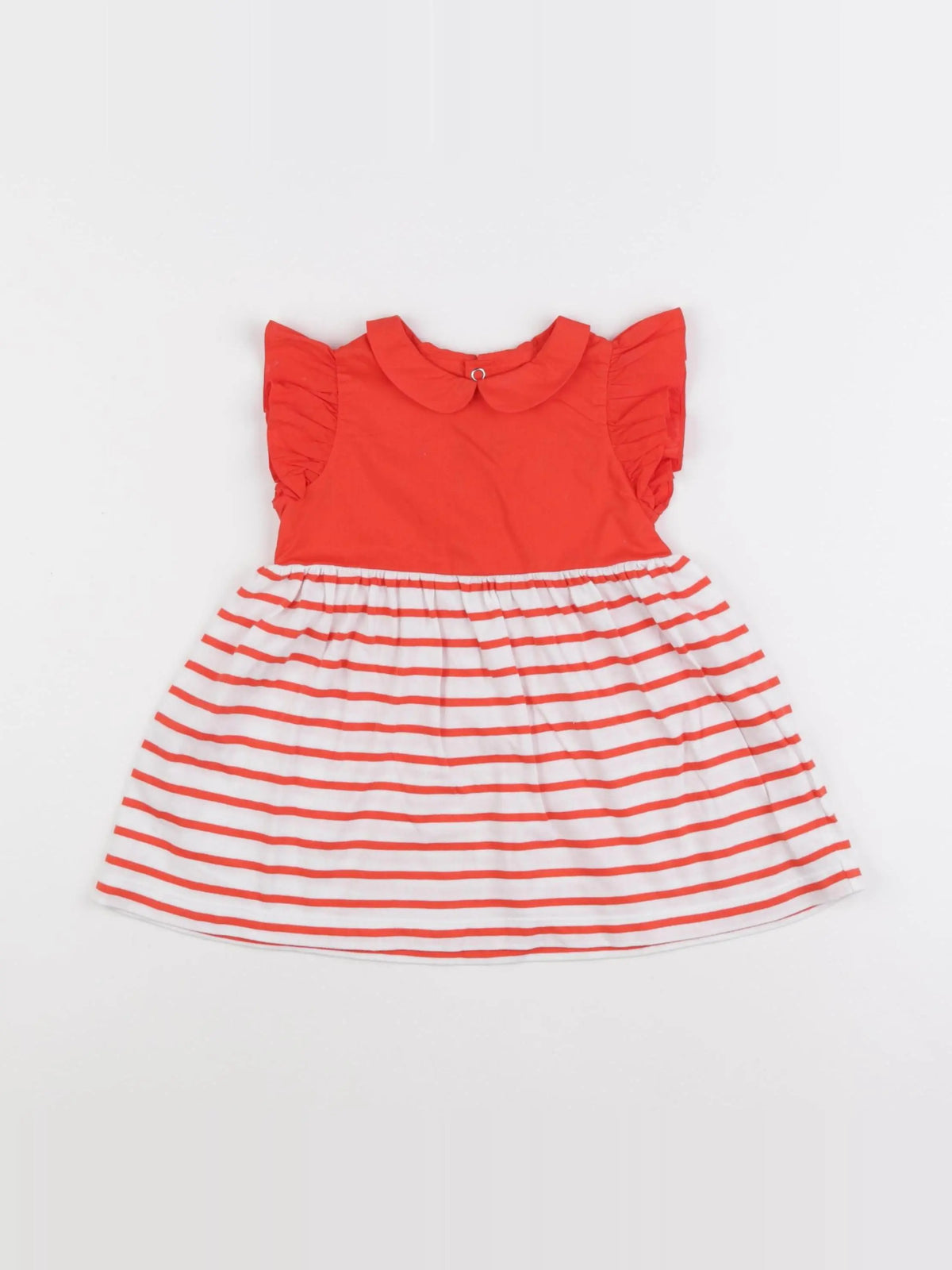 Jacadi - robe blanc, orange - 12 mois