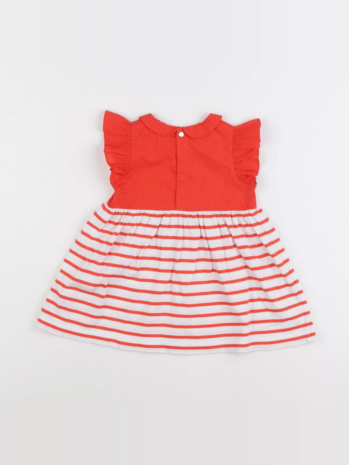Jacadi - robe blanc, orange - 12 mois