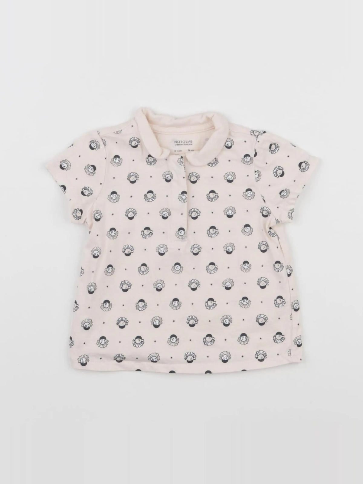 Natalys - tee-shirt rose - 12 mois