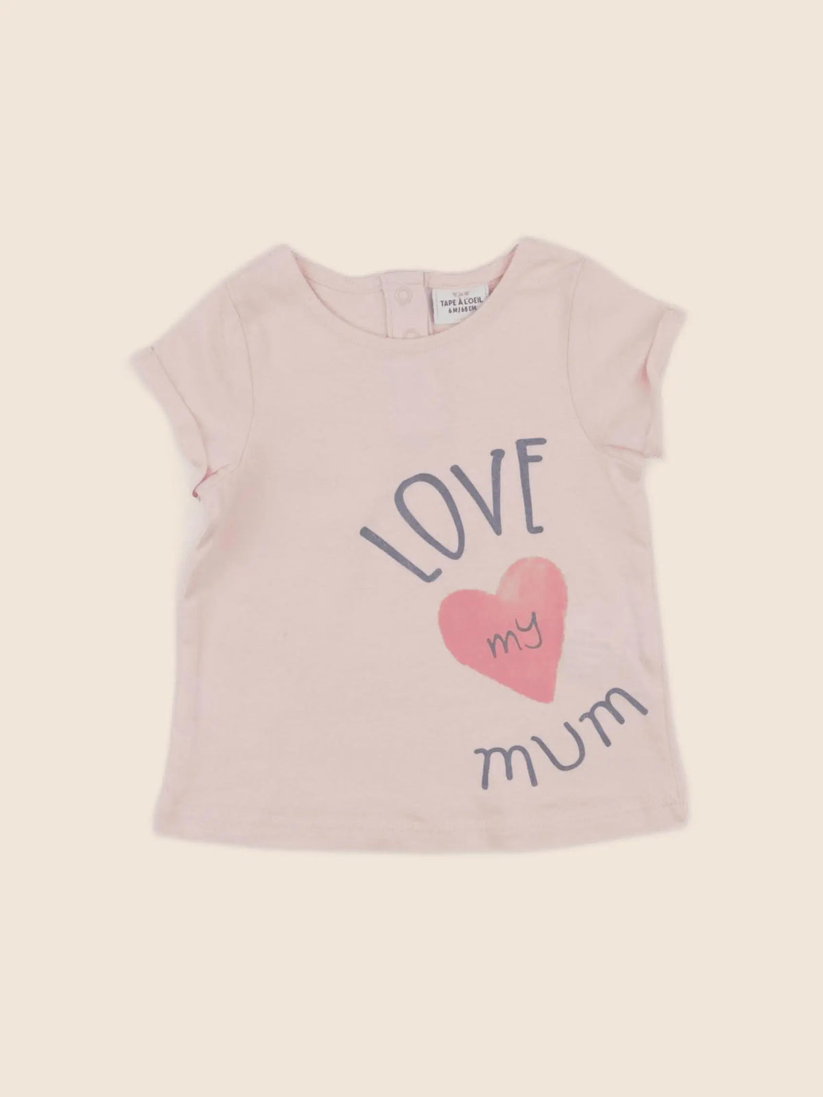 Tape à l'oeil - tee-shirt rose - 6 mois
