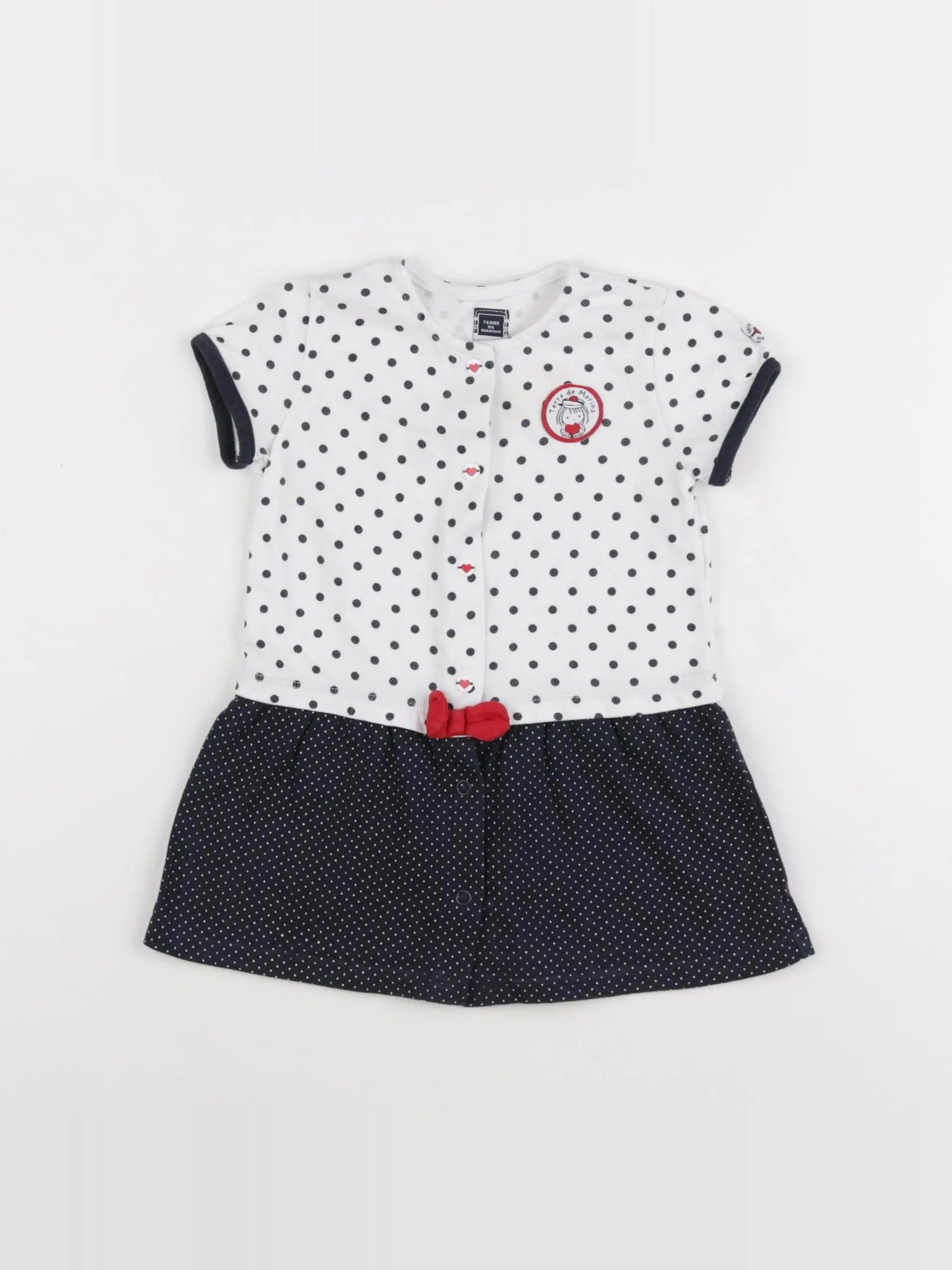 Terre de marins - robe bleu - 18 mois