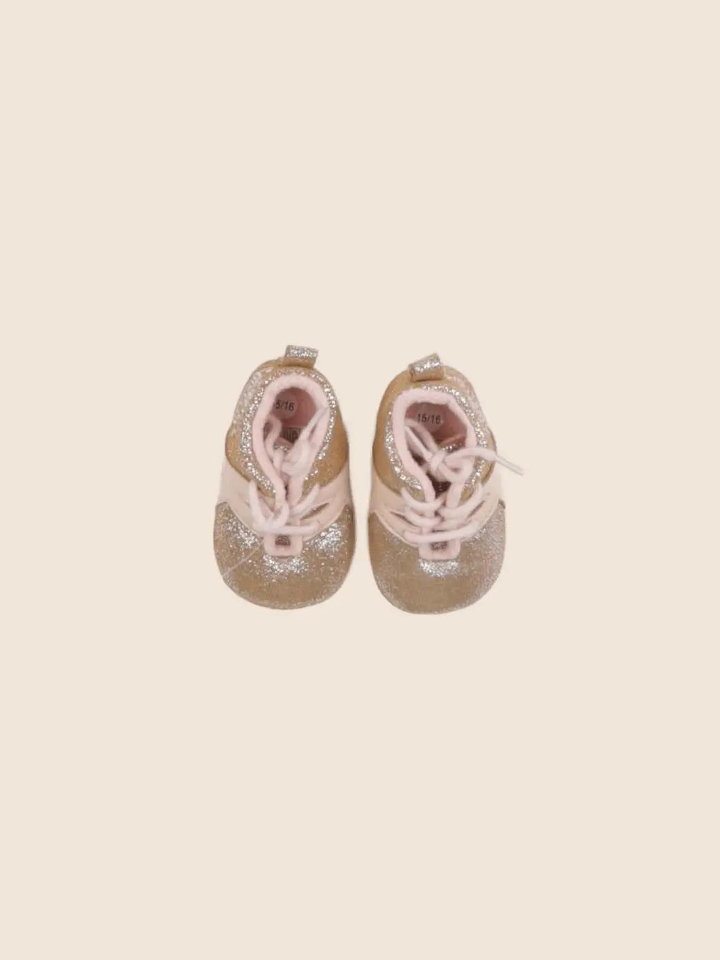 IKKS - chaussons or, rose - pointure 15/16