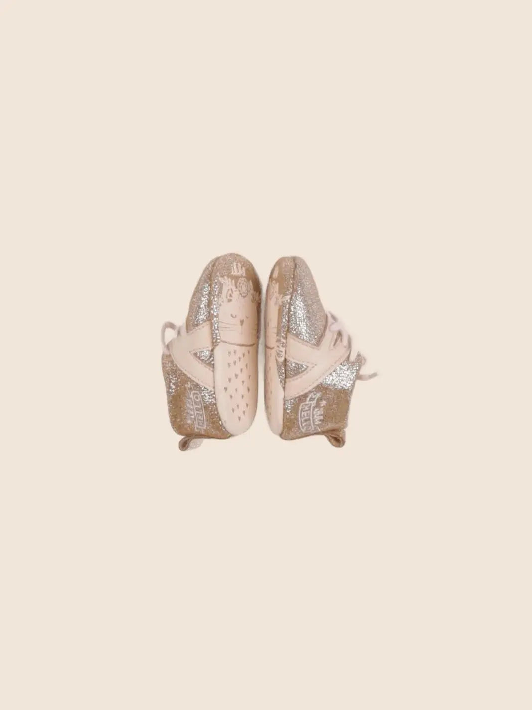 IKKS - chaussons or, rose - pointure 15/16