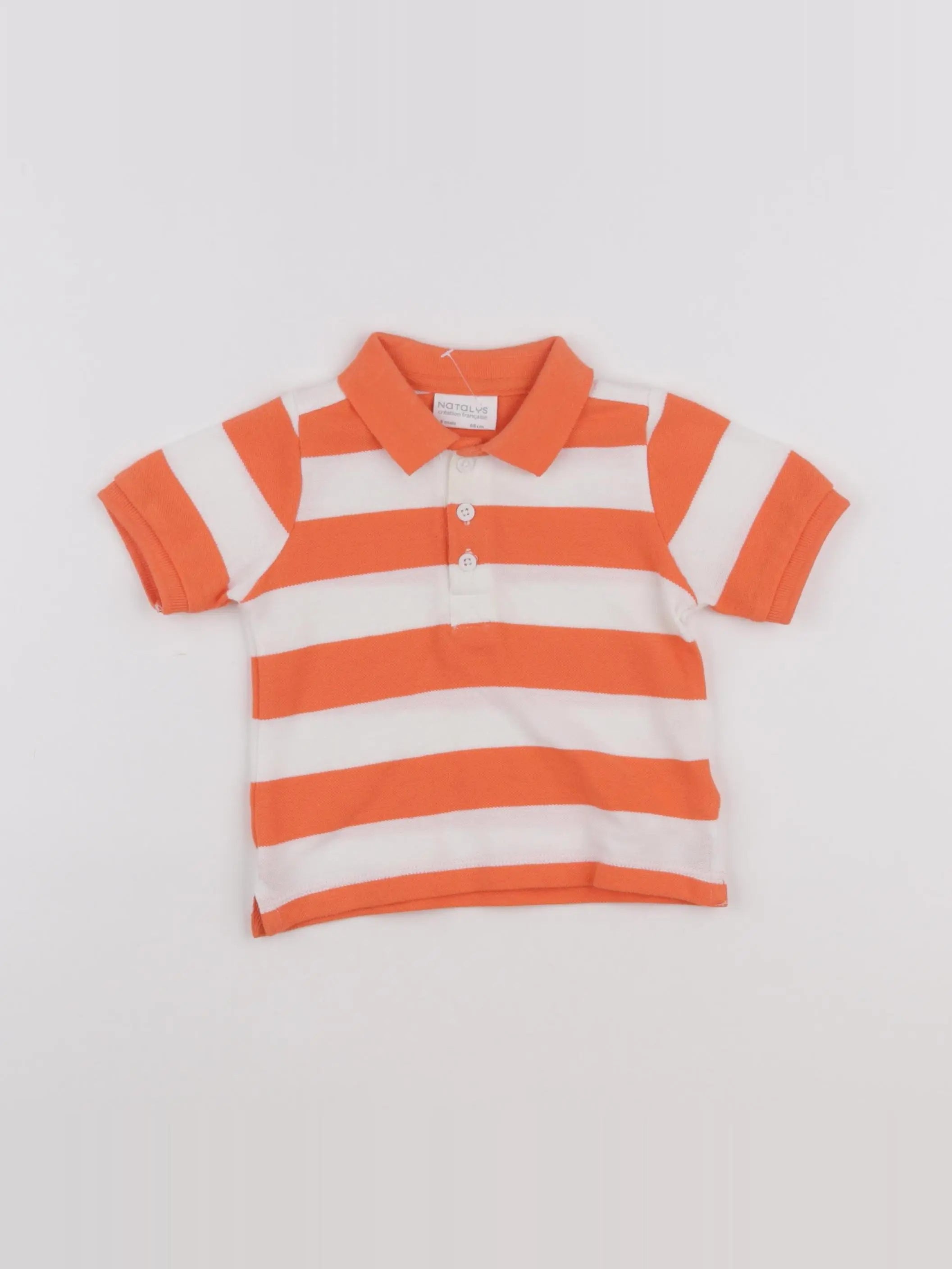 Natalys - polo orange - 6 mois