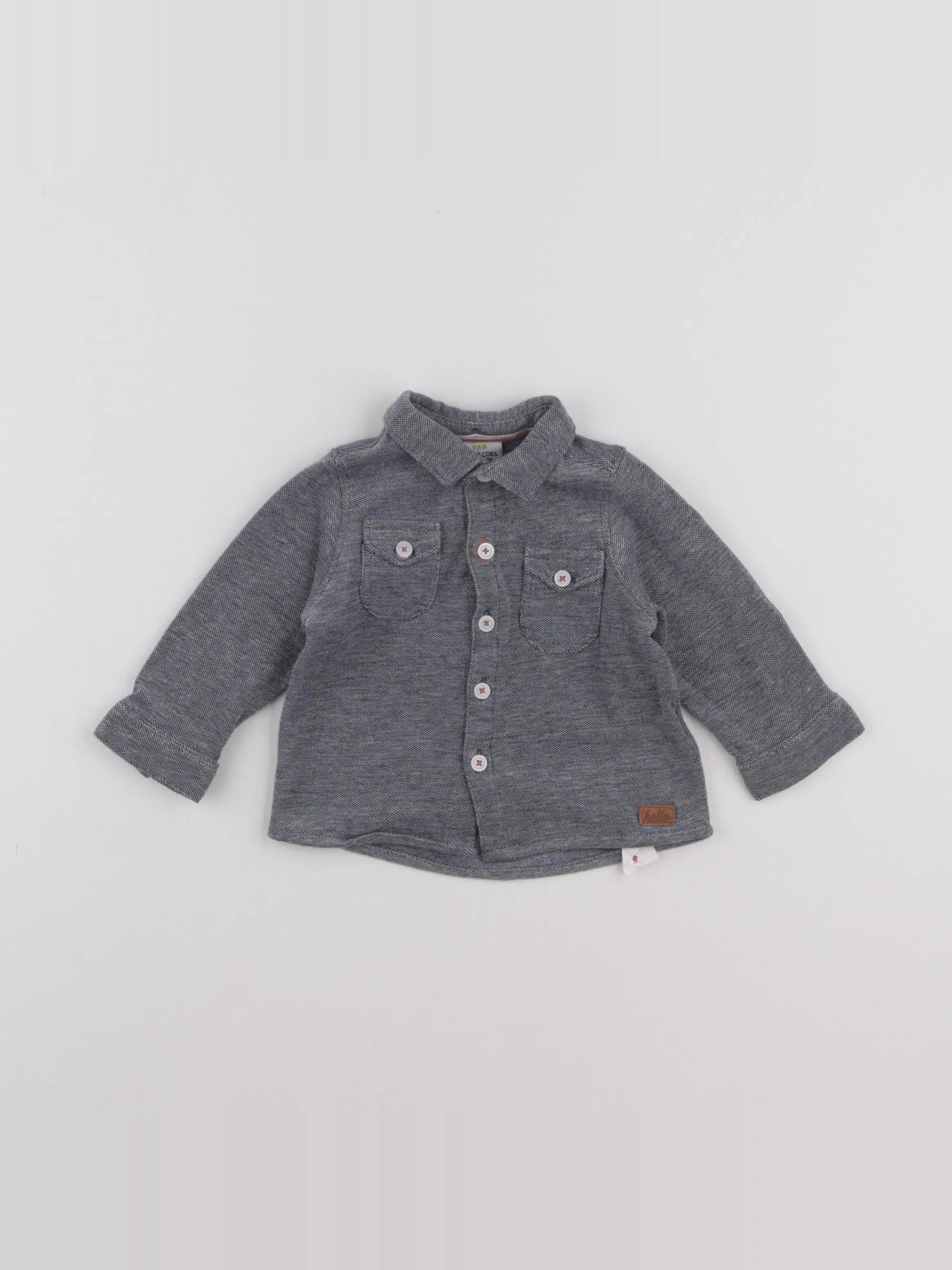 Tape à l'oeil - chemise bleu - 6 mois