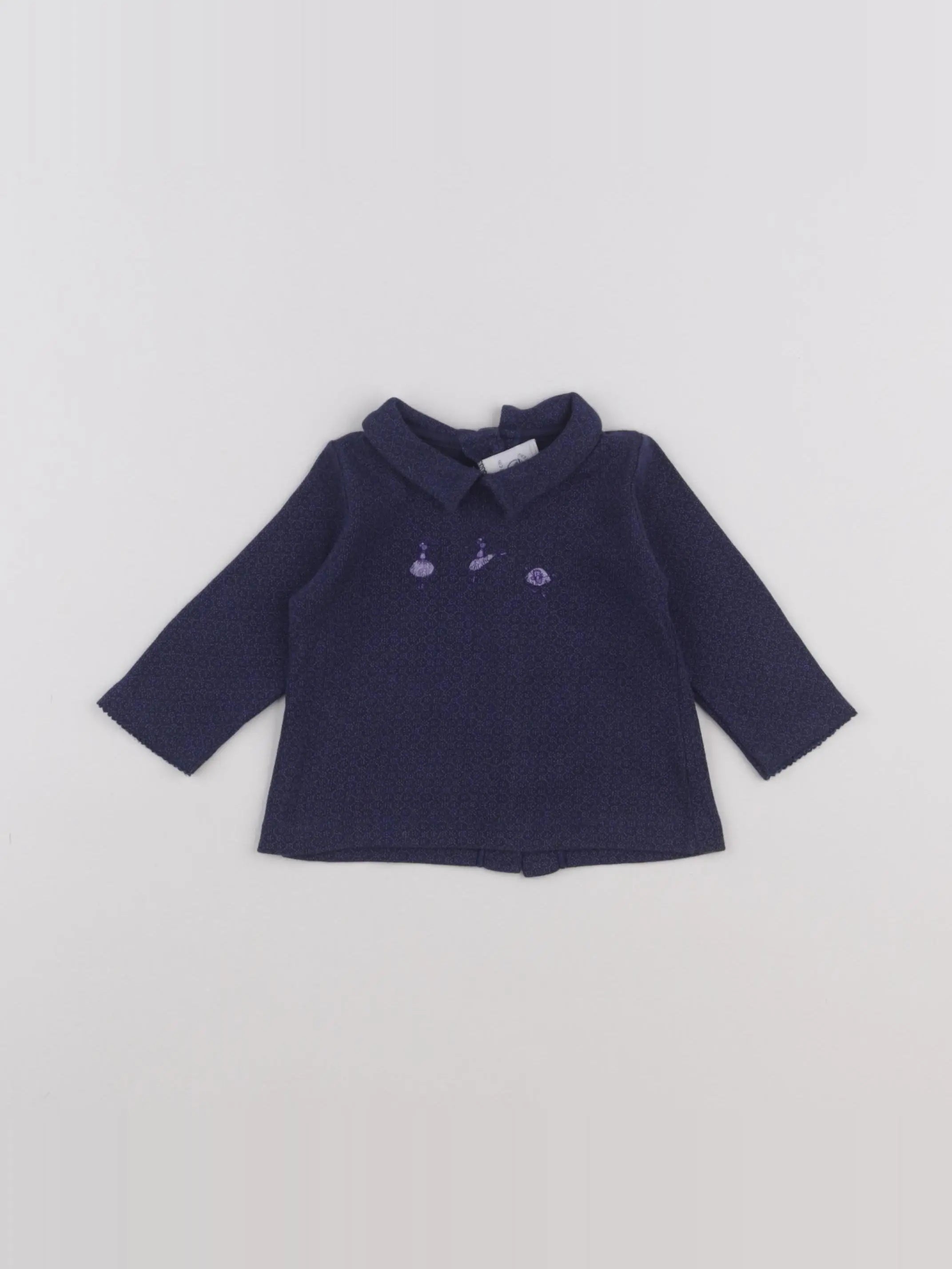 Petit Bateau - tee-shirt bleu - 6 mois