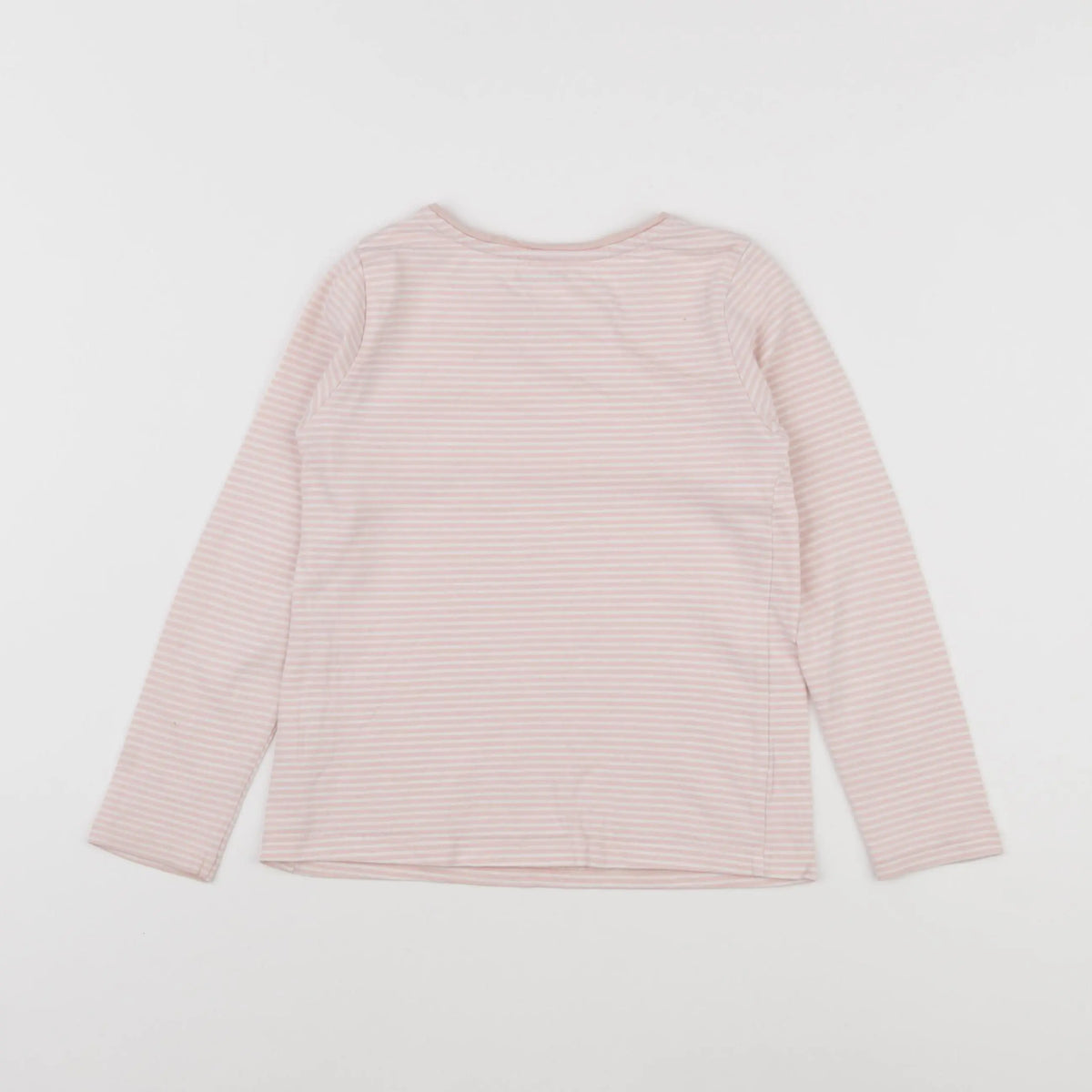 Vertbaudet - tee-shirt blanc, rose - 6 ans