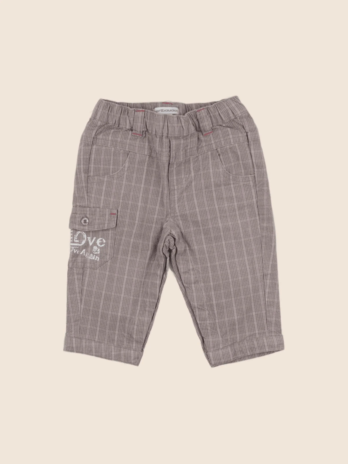 Vertbaudet - pantalon marron - 9 mois