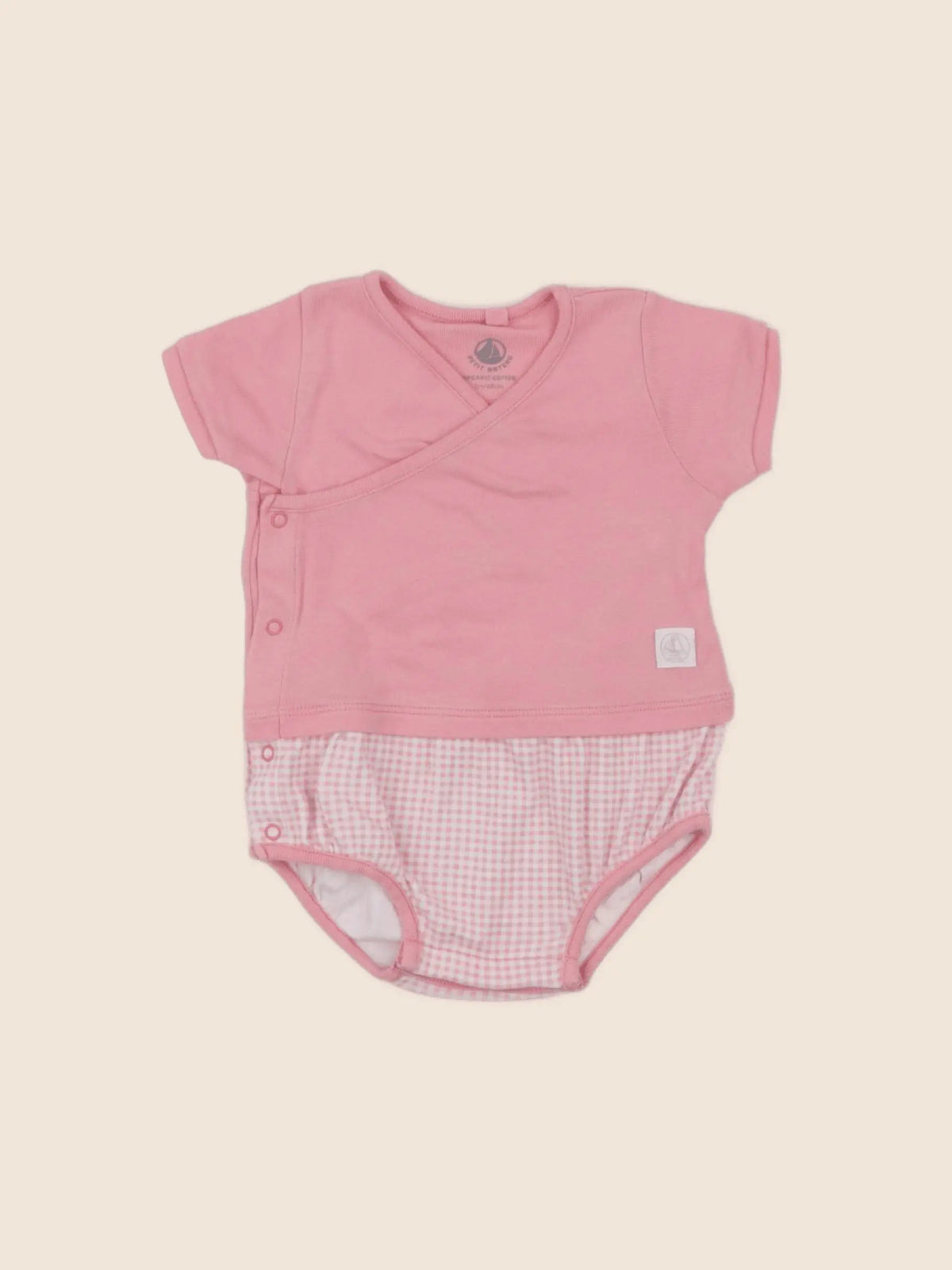 Petit Bateau - combinaison rose - 3 mois