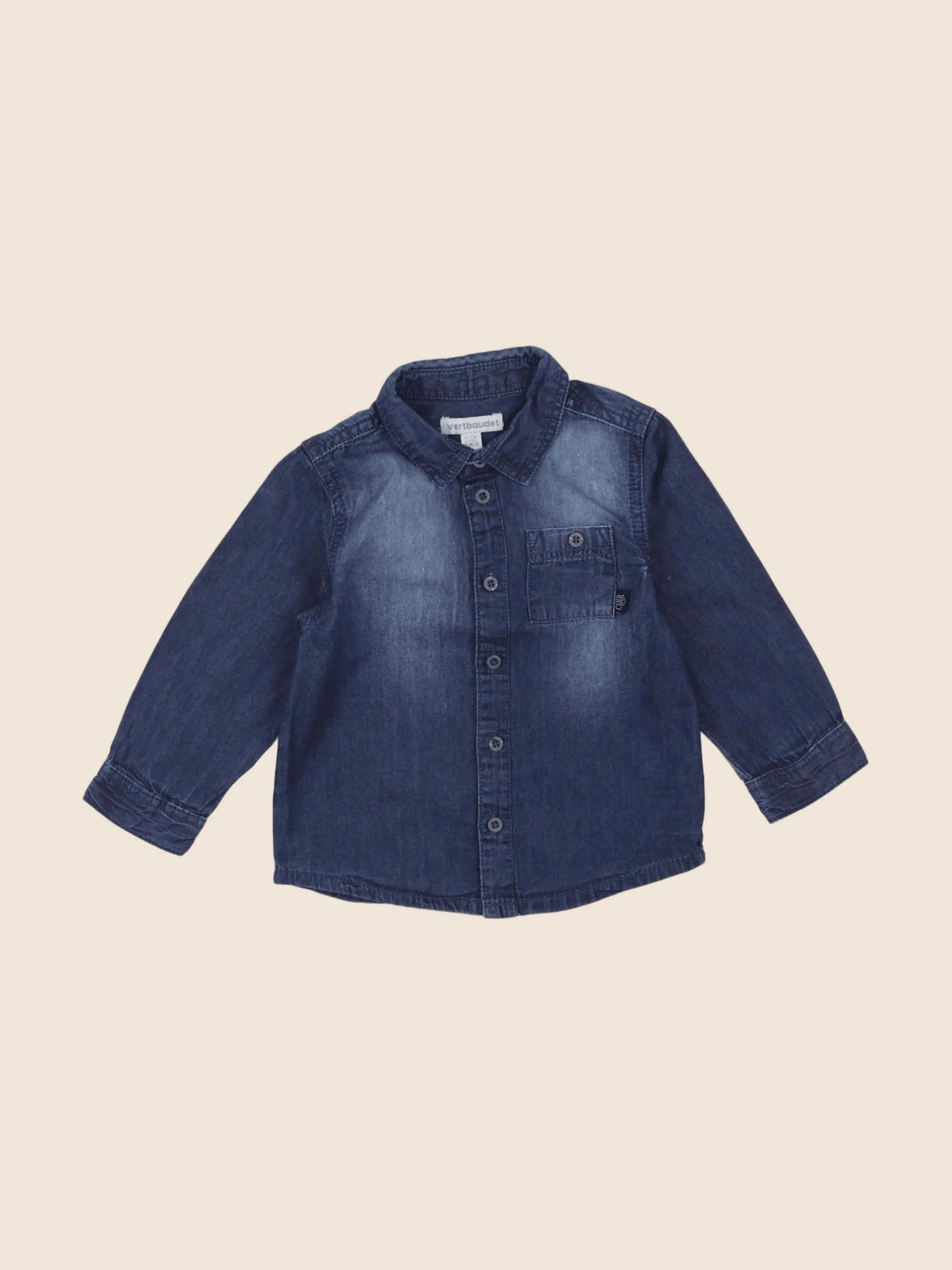 Vertbaudet - chemise bleu - 18 mois
