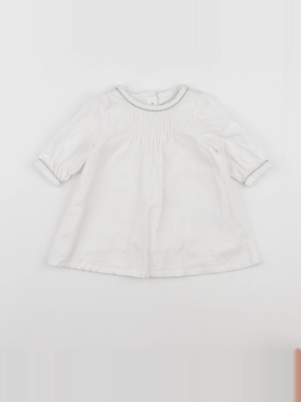Petit Bateau - robe blanc - 3 mois