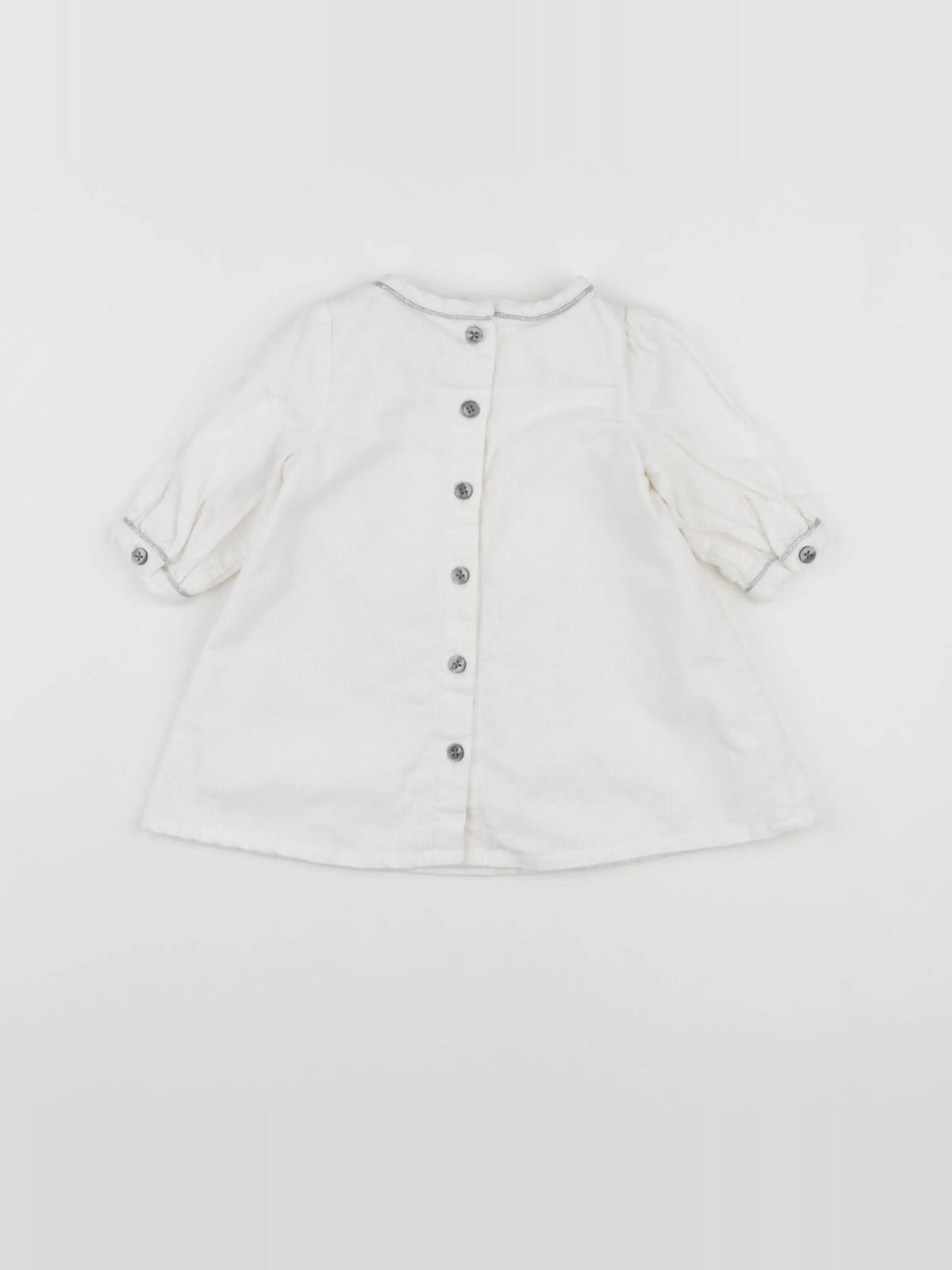 Petit Bateau - robe blanc - 3 mois