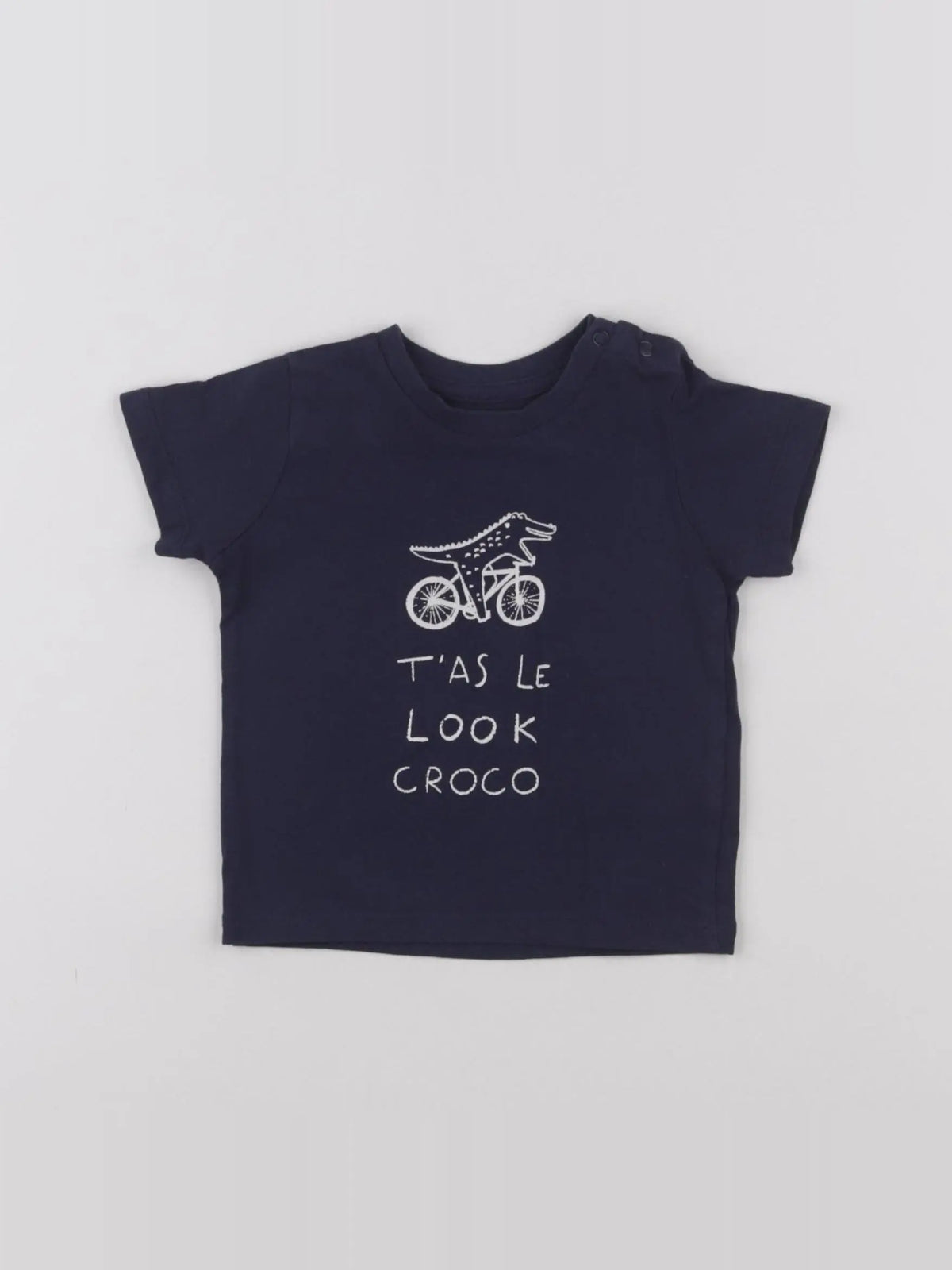 Vertbaudet - tee-shirt bleu - 6 mois