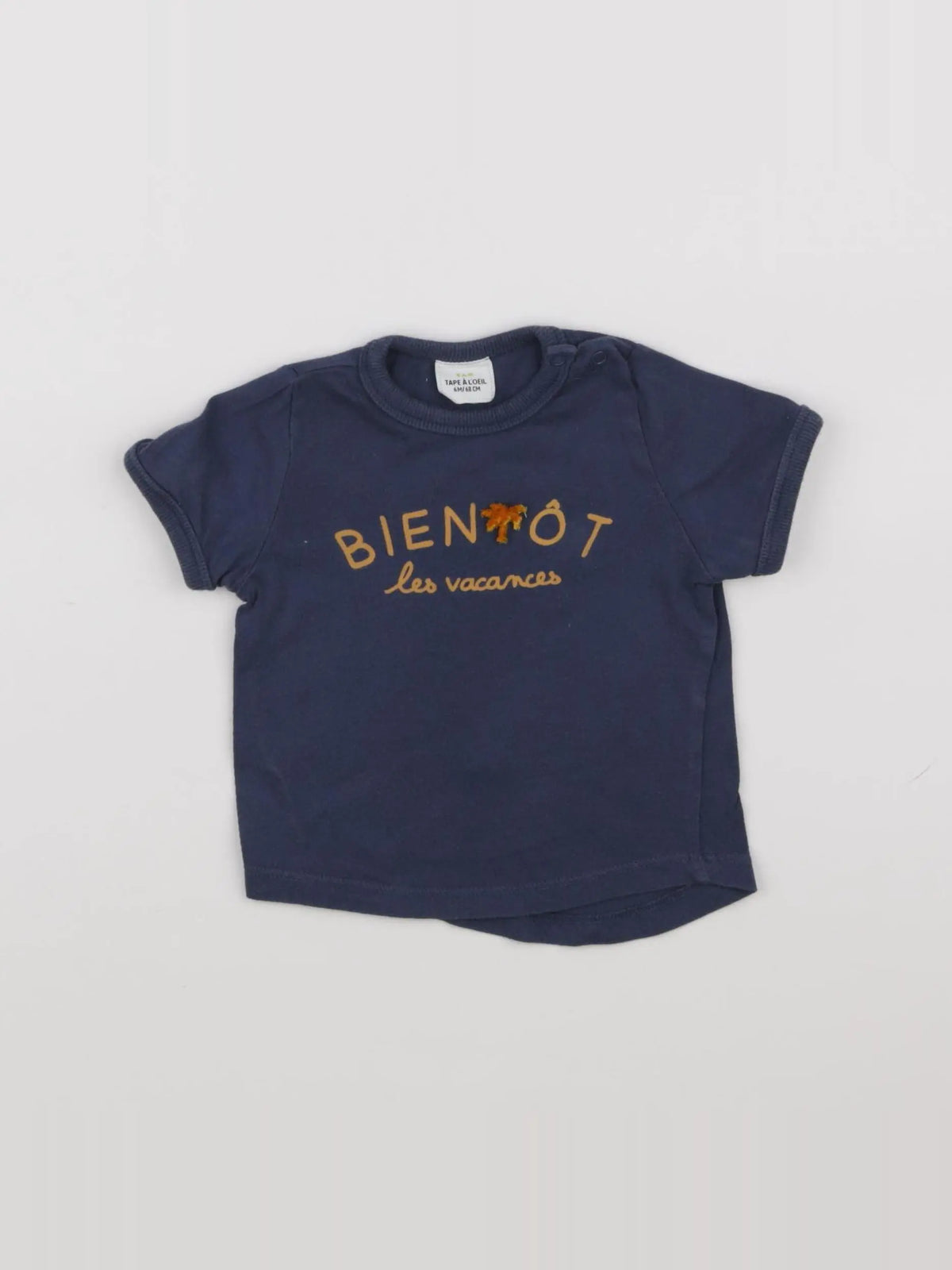 Tape à l'oeil - tee-shirt bleu - 6 mois