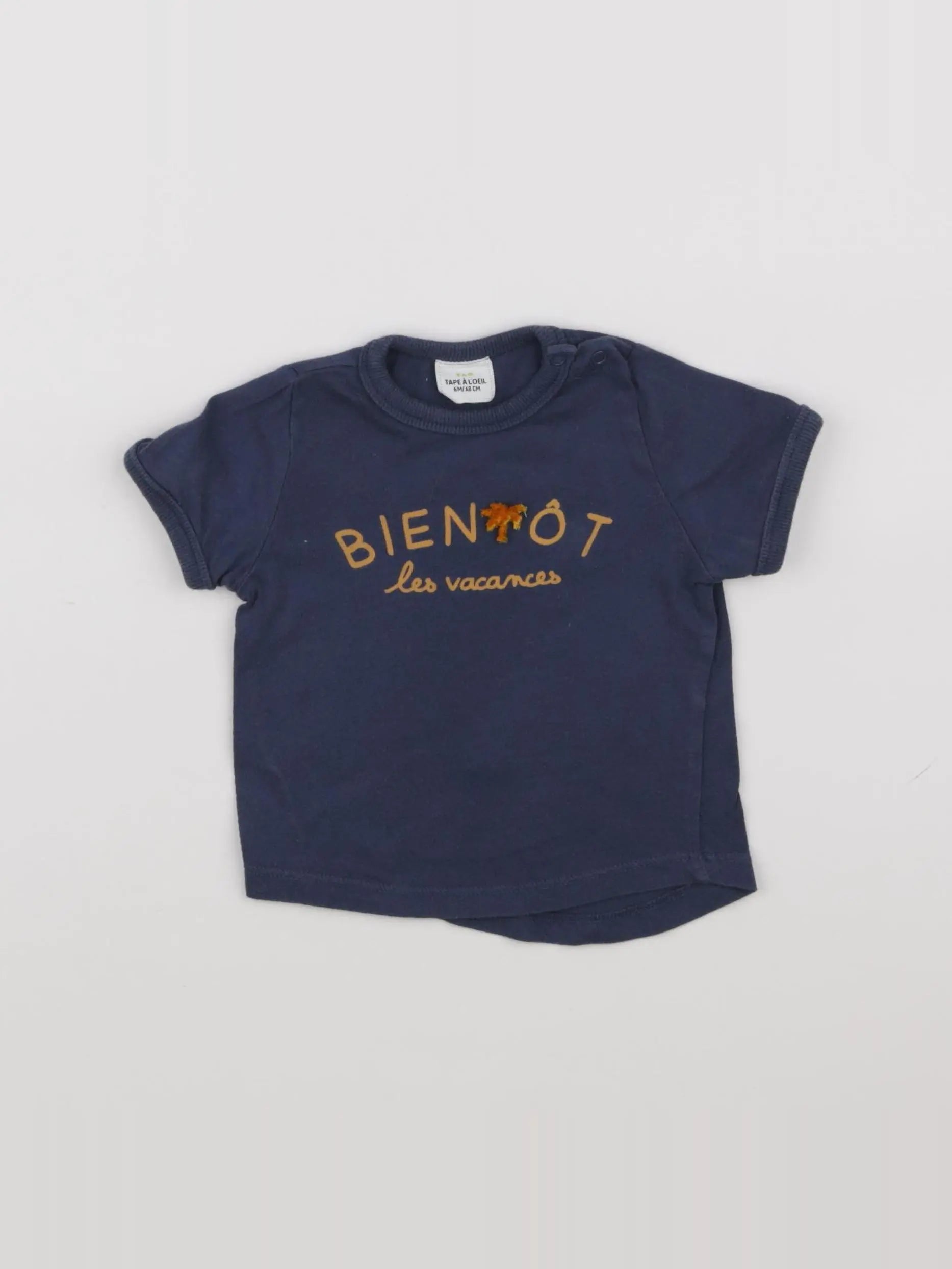Tape à l'oeil - tee-shirt bleu - 6 mois