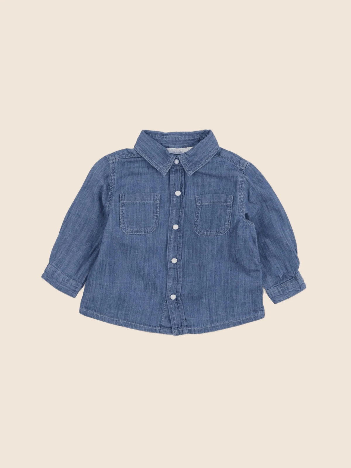 Boutchou - chemise bleu - 6 mois