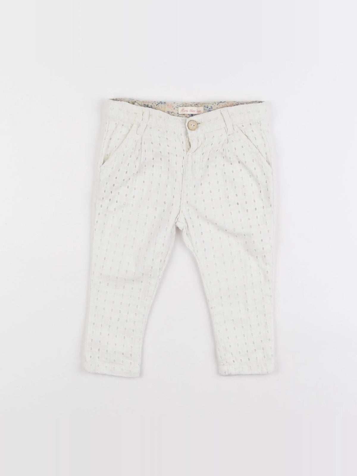 Zara - pantalon doublé beige - 6/9 mois