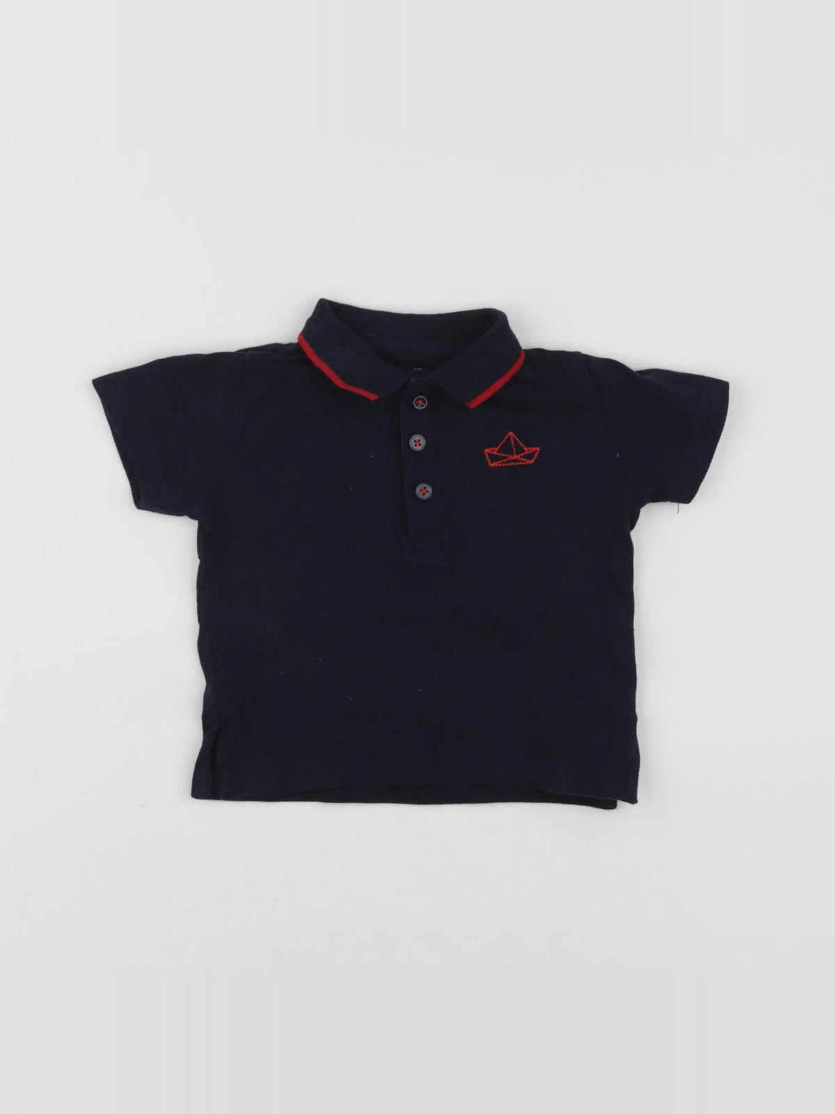 Boutchou - polo bleu - 9 mois