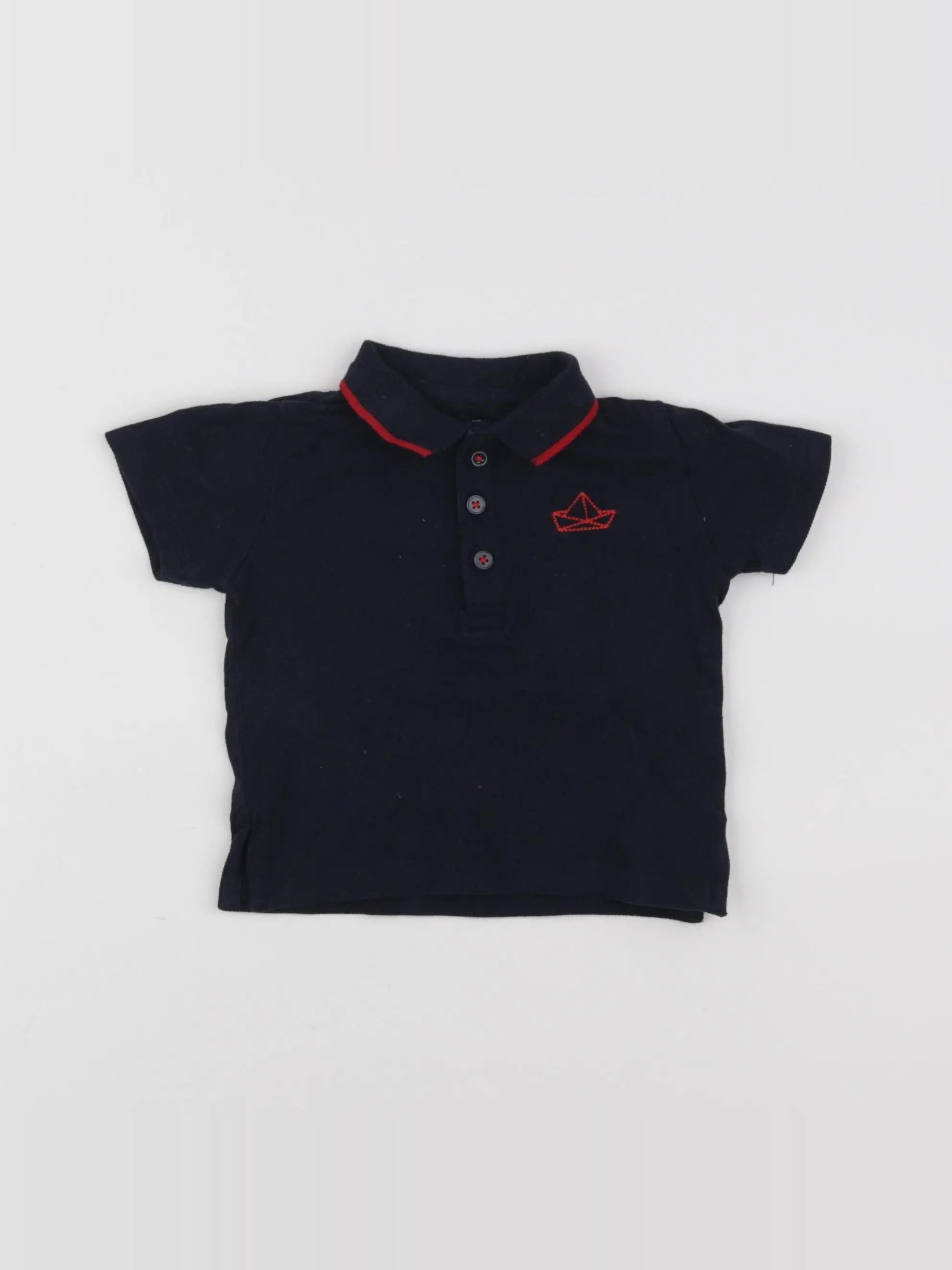 Boutchou - polo bleu - 9 mois