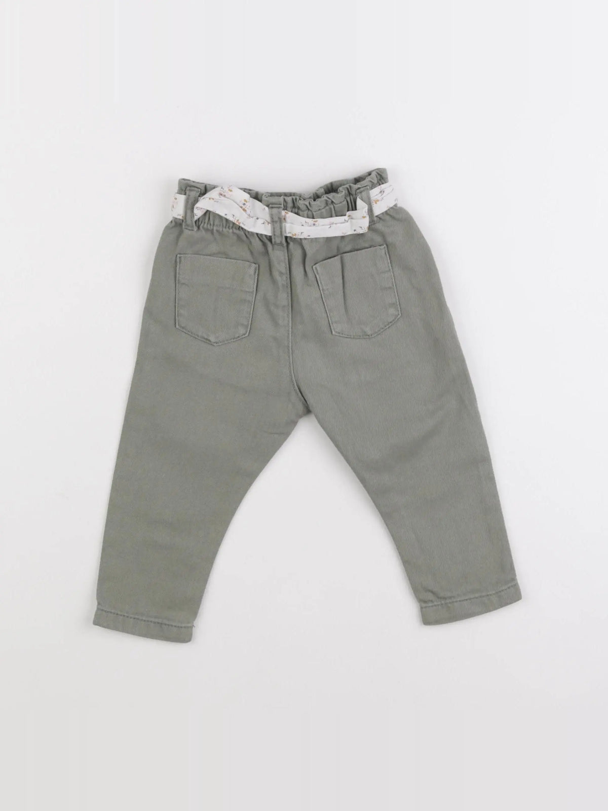 Vertbaudet - pantalon vert - 9 mois