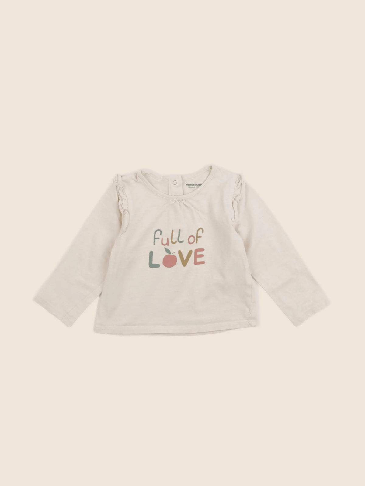 Vertbaudet - tee-shirt beige - 18 mois