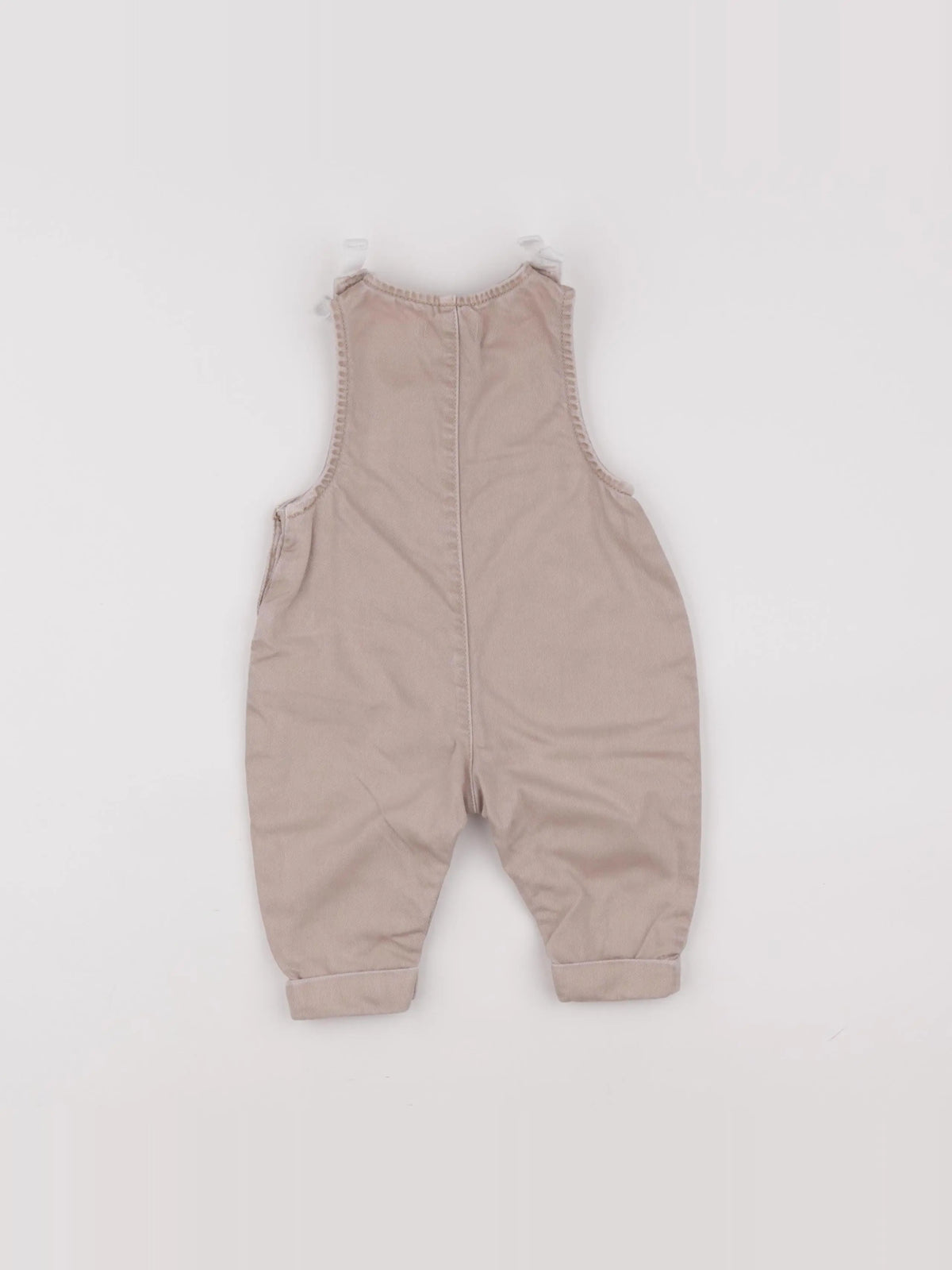 Vertbaudet - salopette beige - 6 mois