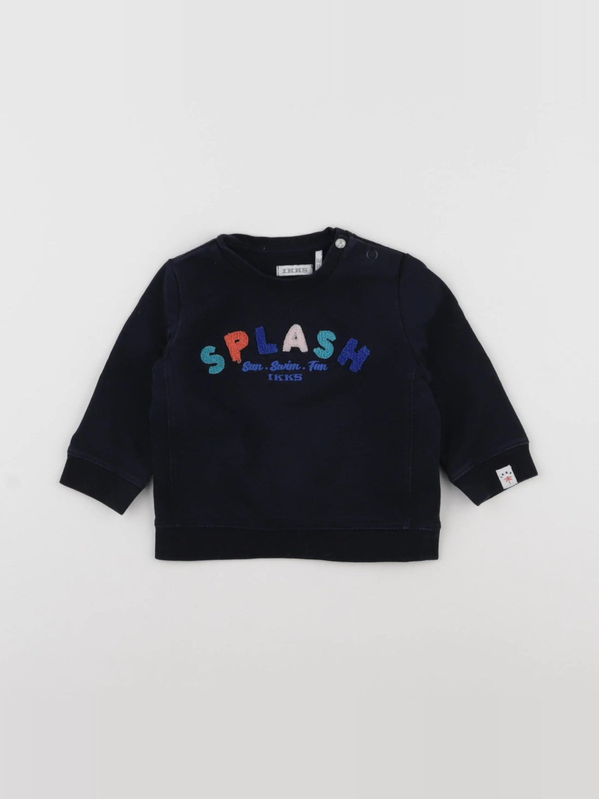 IKKS - sweat bleu - 6 mois