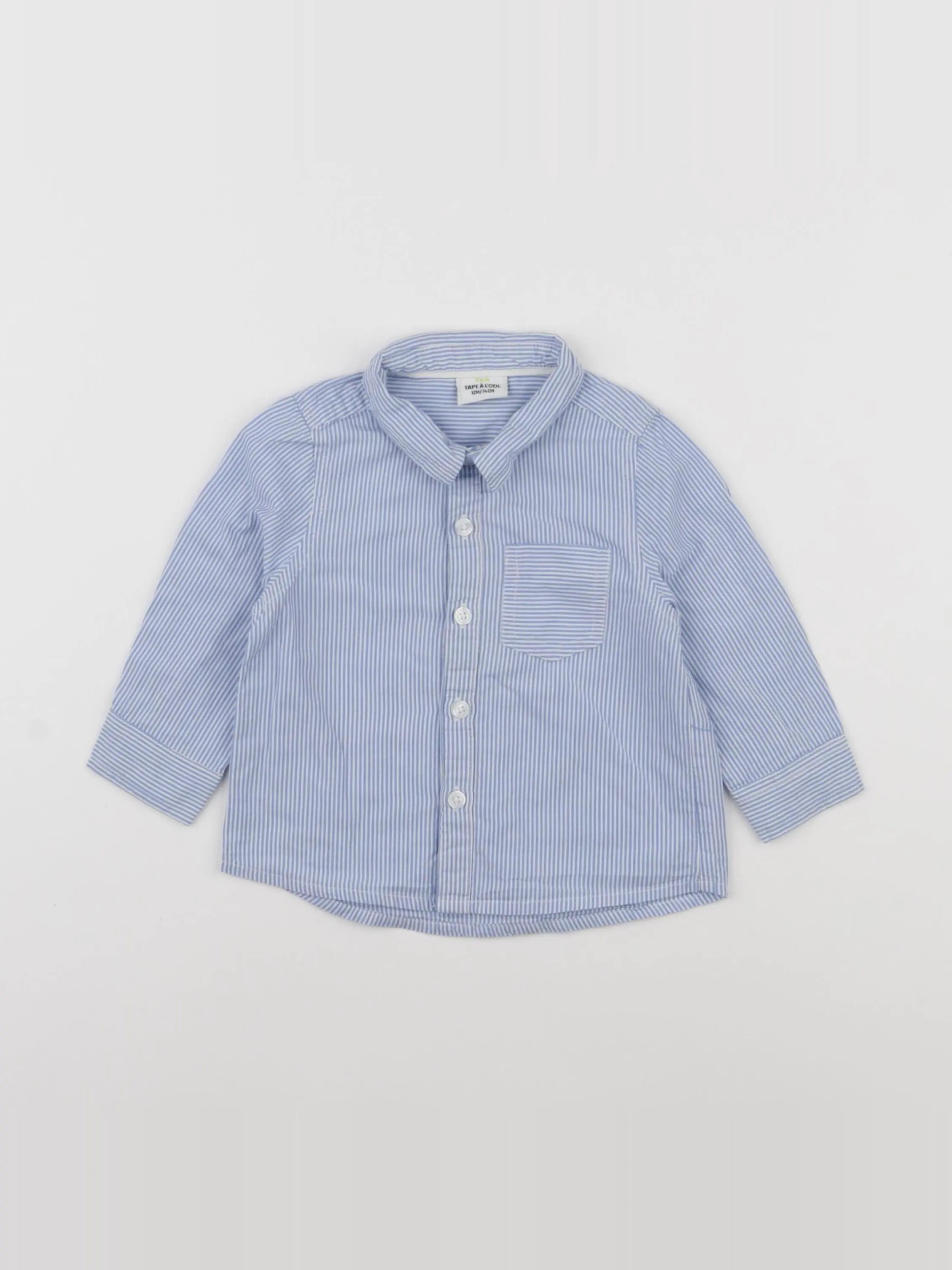 Tape à l'oeil - chemise bleu - 12 mois