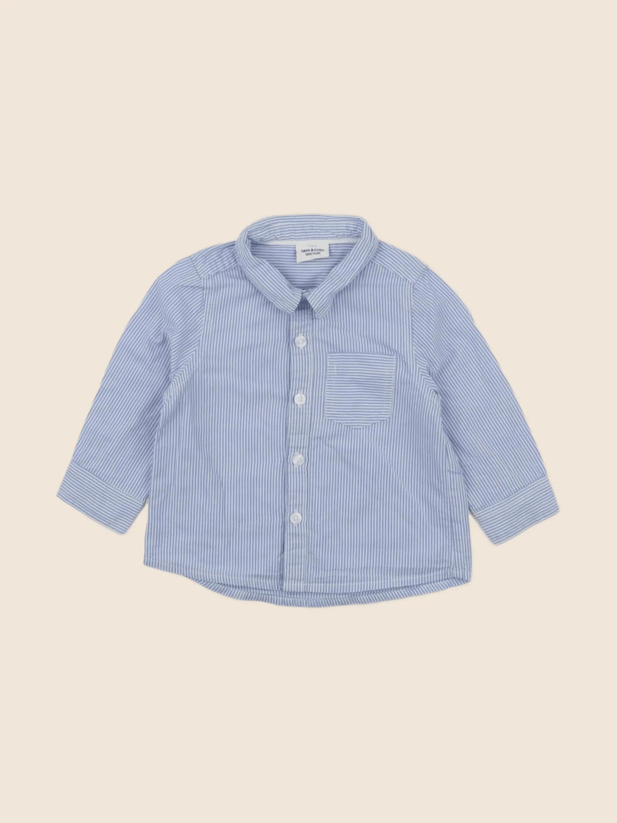 Tape à l'oeil - chemise bleu - 12 mois