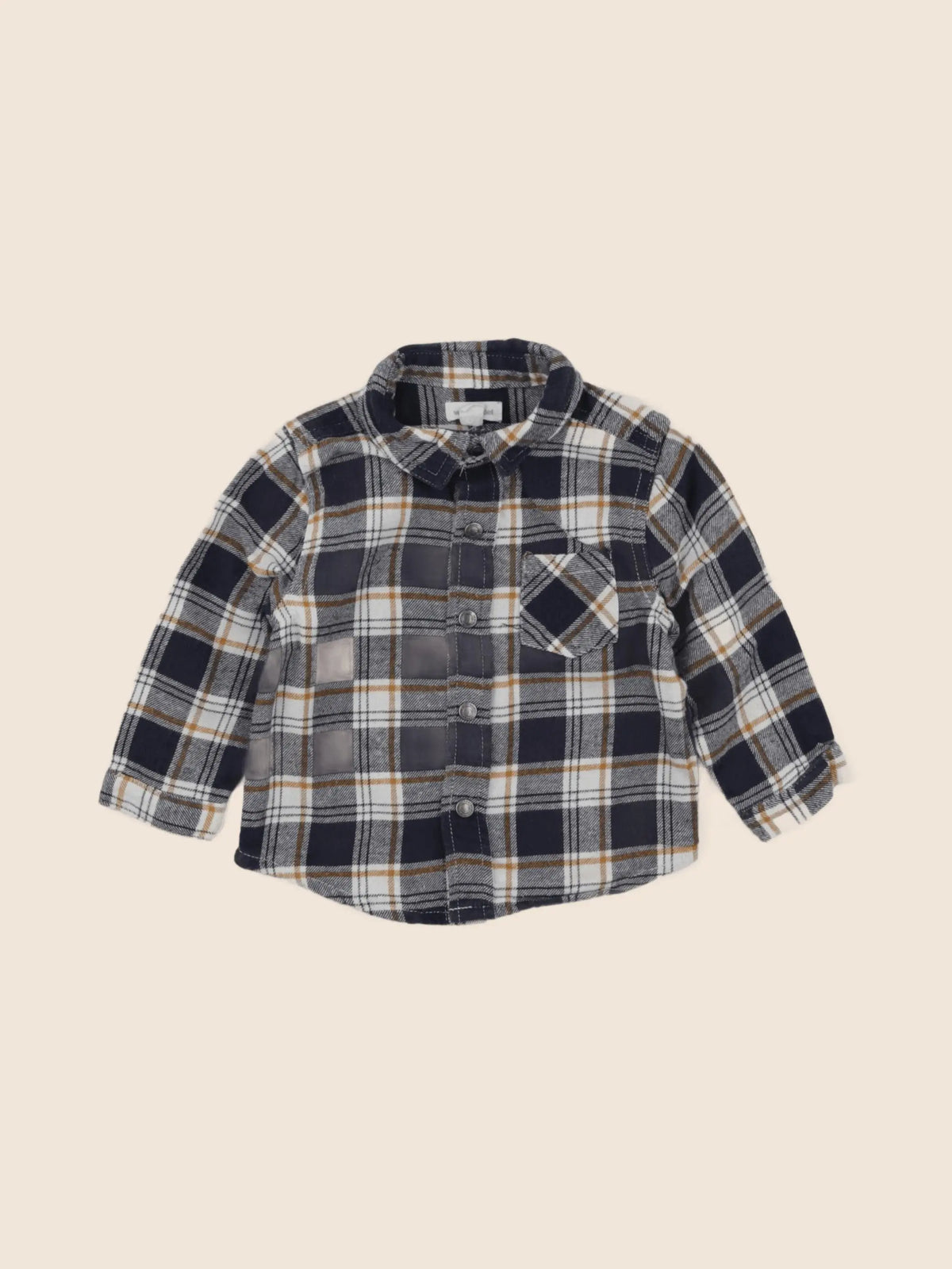 Vertbaudet - chemise bleu - 9 mois