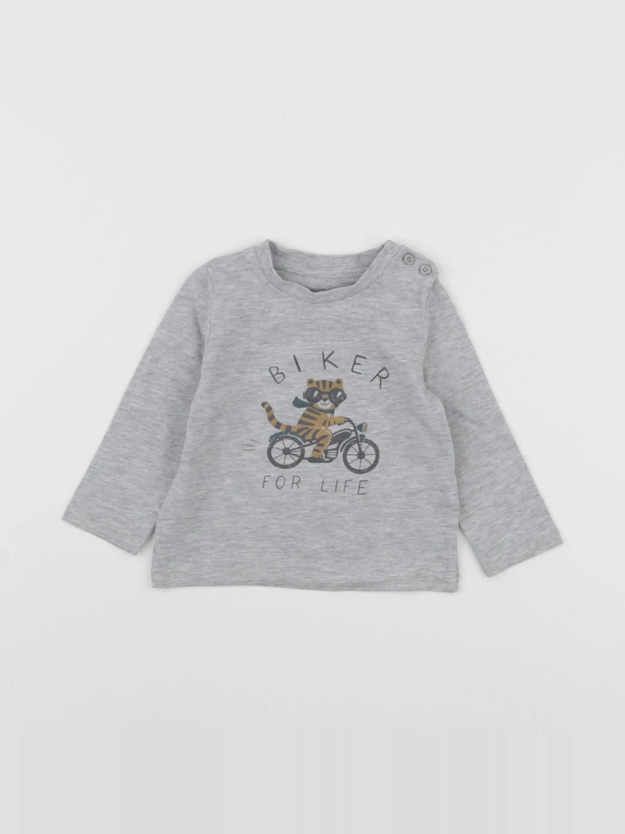 Vertbaudet - tee-shirt gris - 9 mois