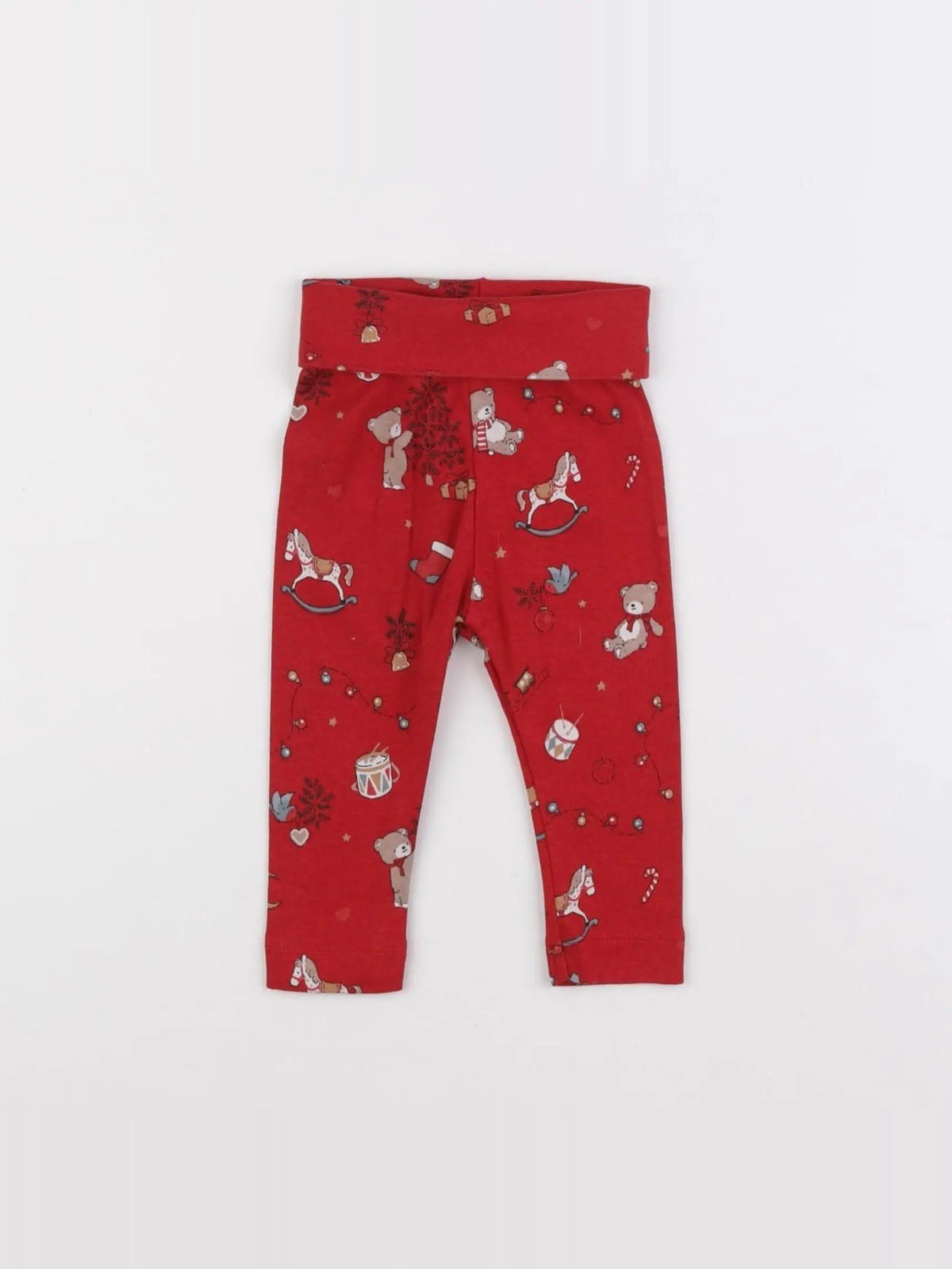 H&M - legging rouge - 4/6 mois