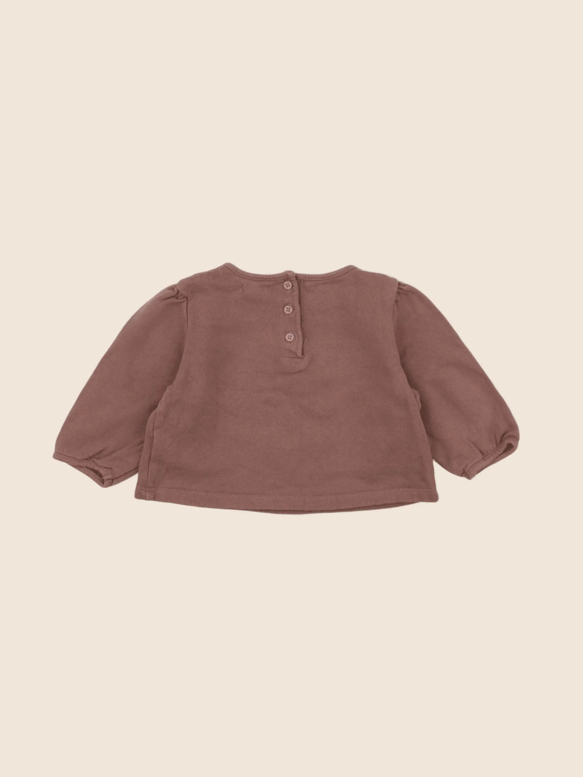 Vertbaudet - sweat marron - 6 mois