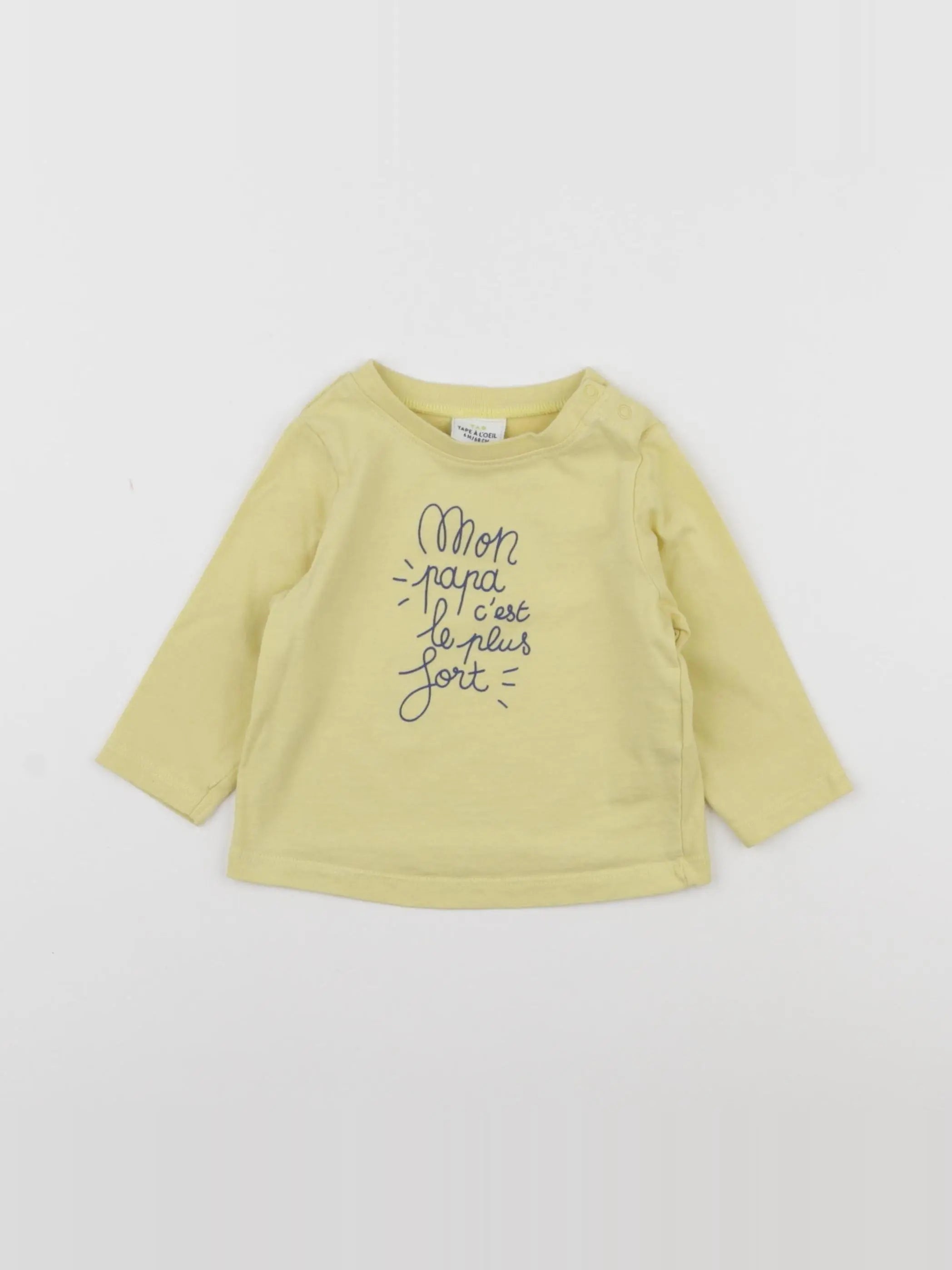 Tape à l'oeil - tee-shirt jaune - 6 mois