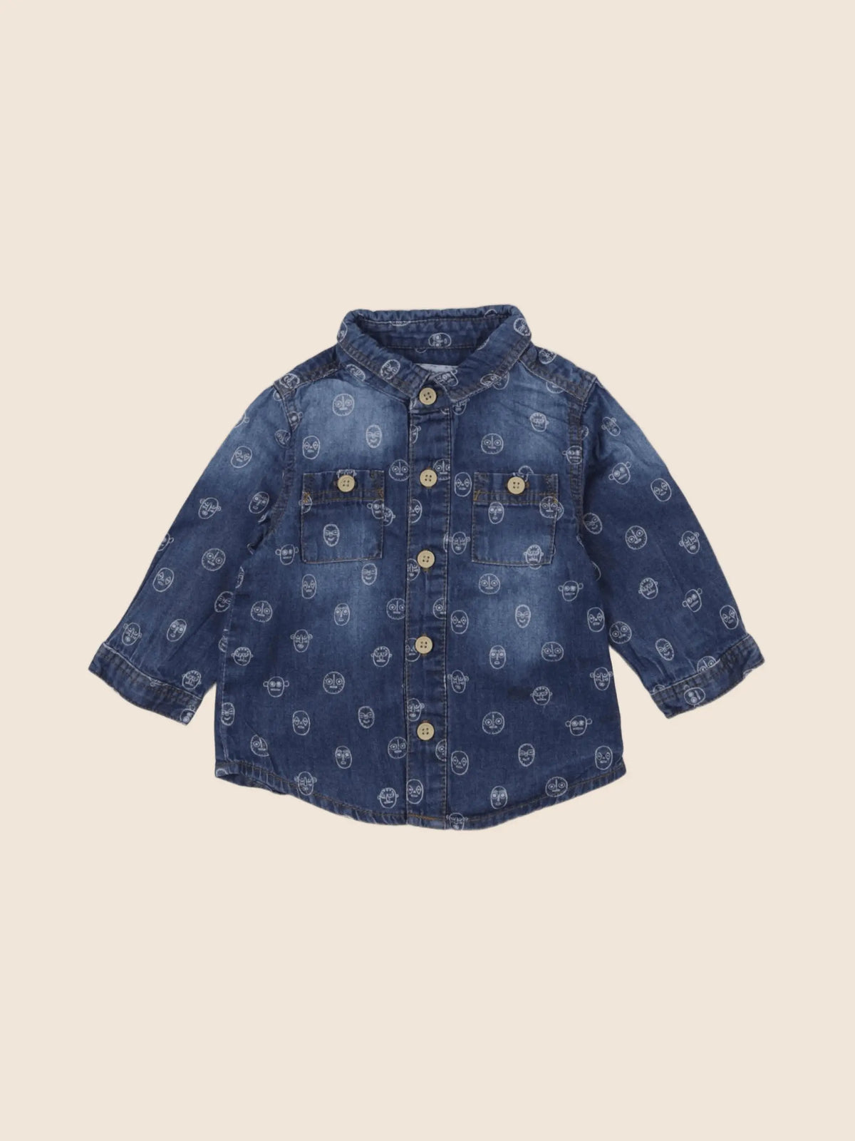 Vertbaudet - chemise bleu - 3 mois