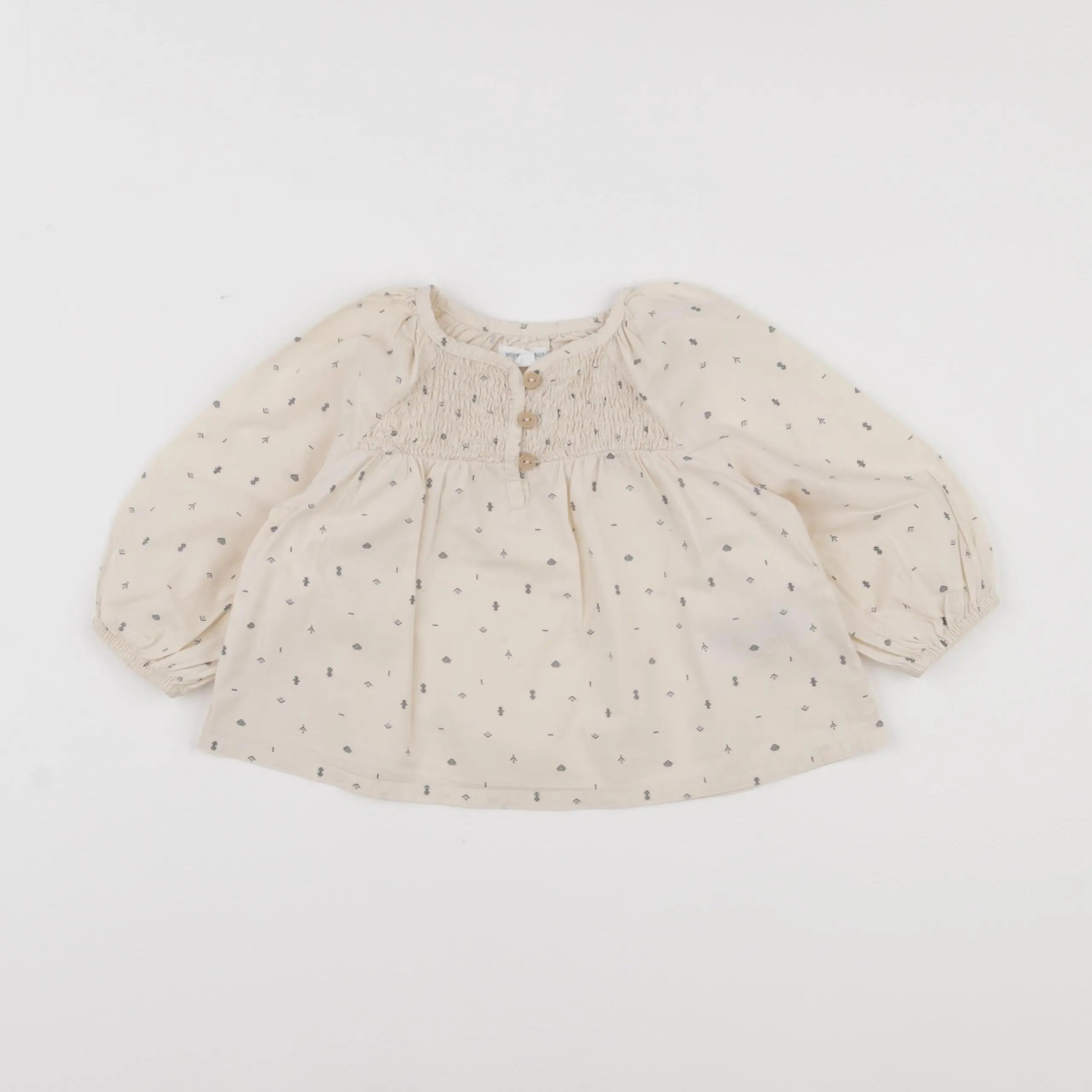 Vertbaudet - blouse beige - 12 mois