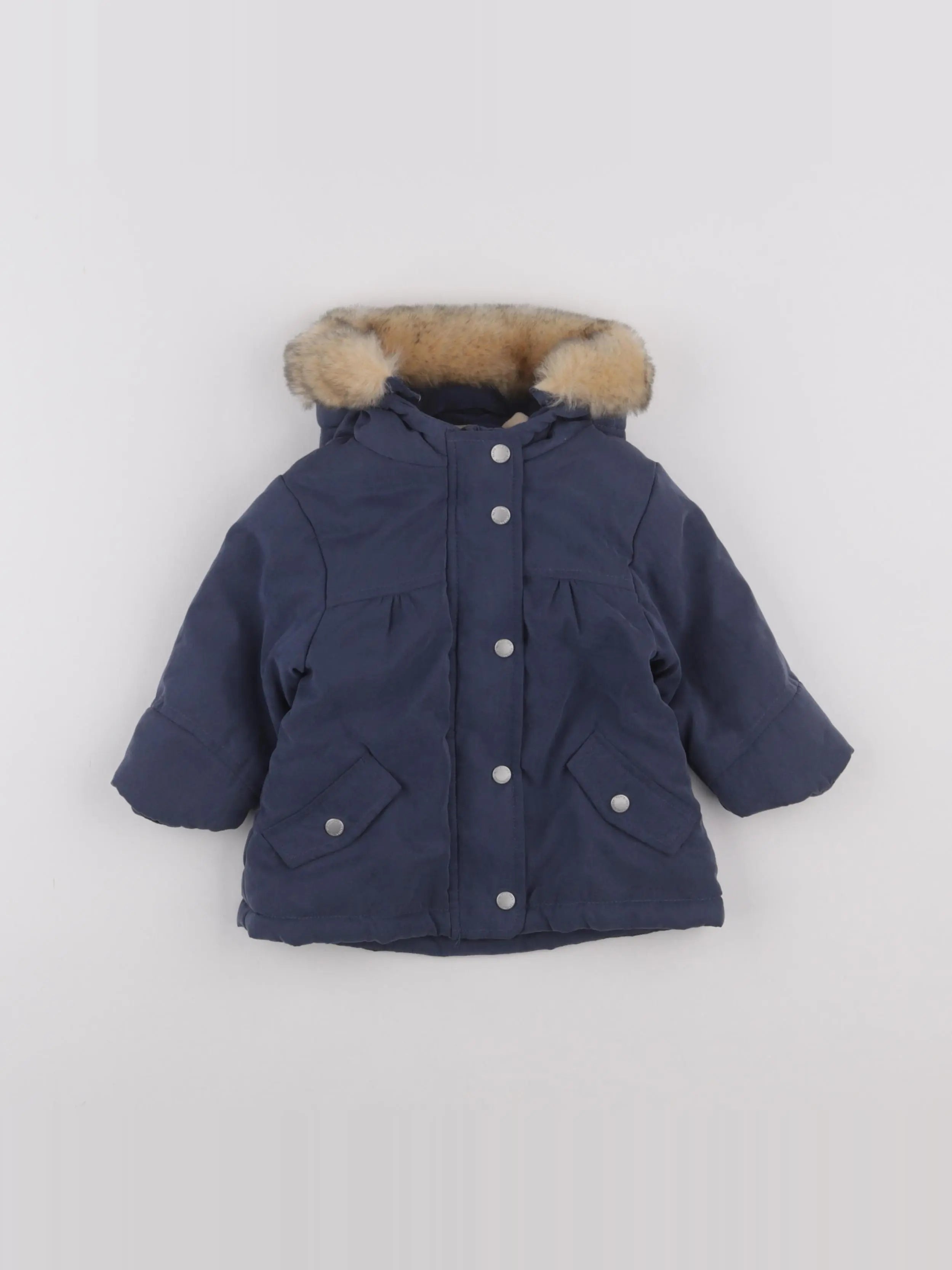 Vertbaudet - parka bleu - 9 mois