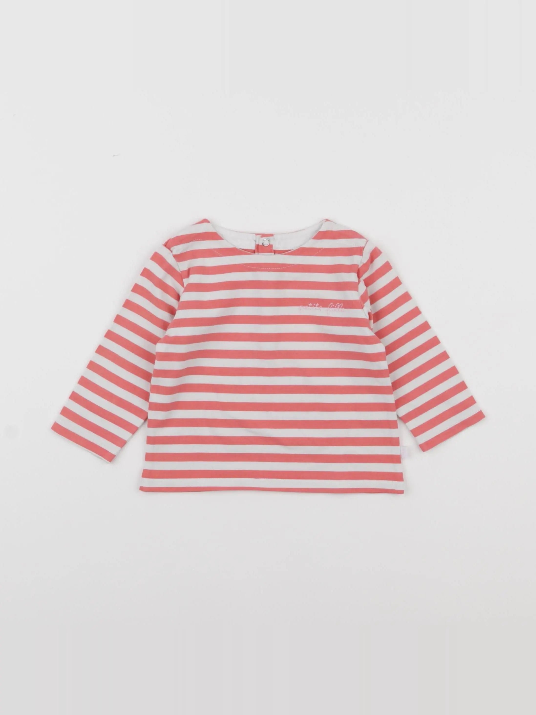 Jacadi - tee-shirt blanc, rose - 6 mois