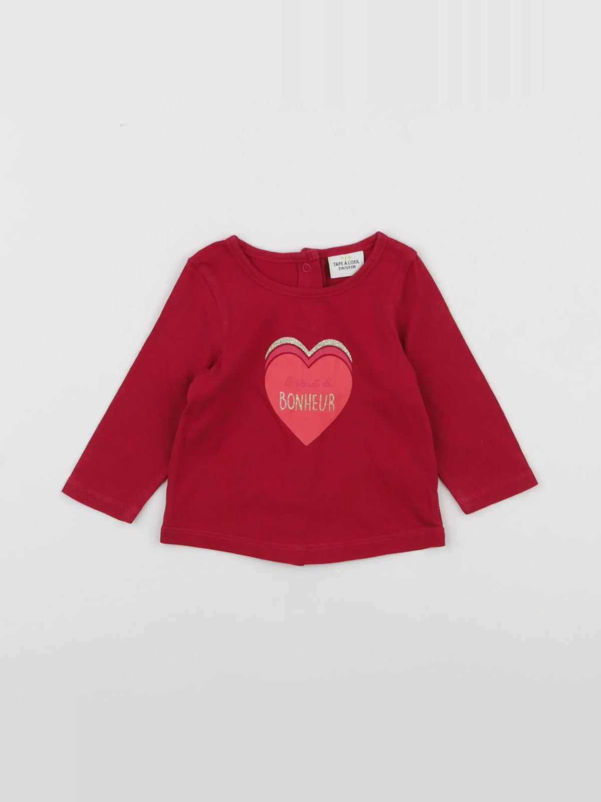 Tape à l'oeil - tee-shirt rose - 3 mois
