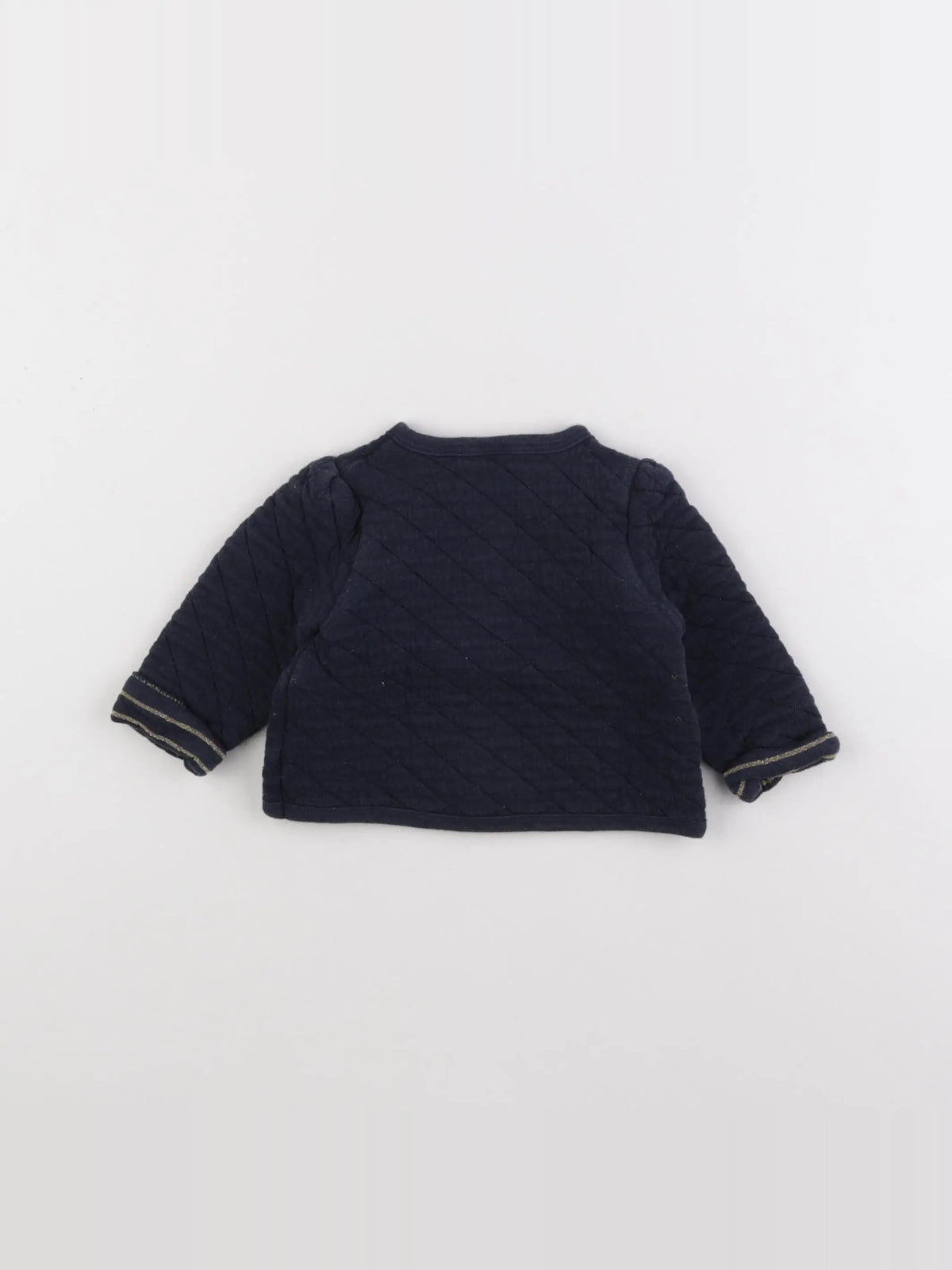 Petit Bateau - sweat bleu, or - 6 mois
