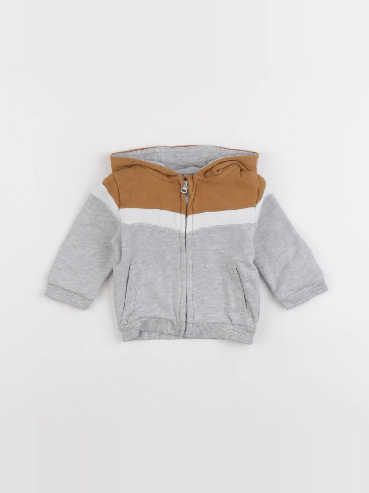 Vertbaudet - sweat gris - 3 mois